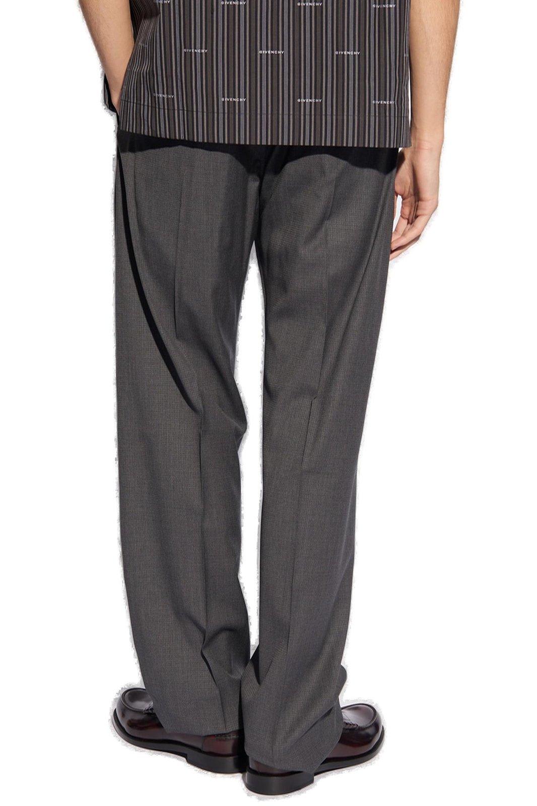 Givenchy Drawstring Straight Trousers In Grey