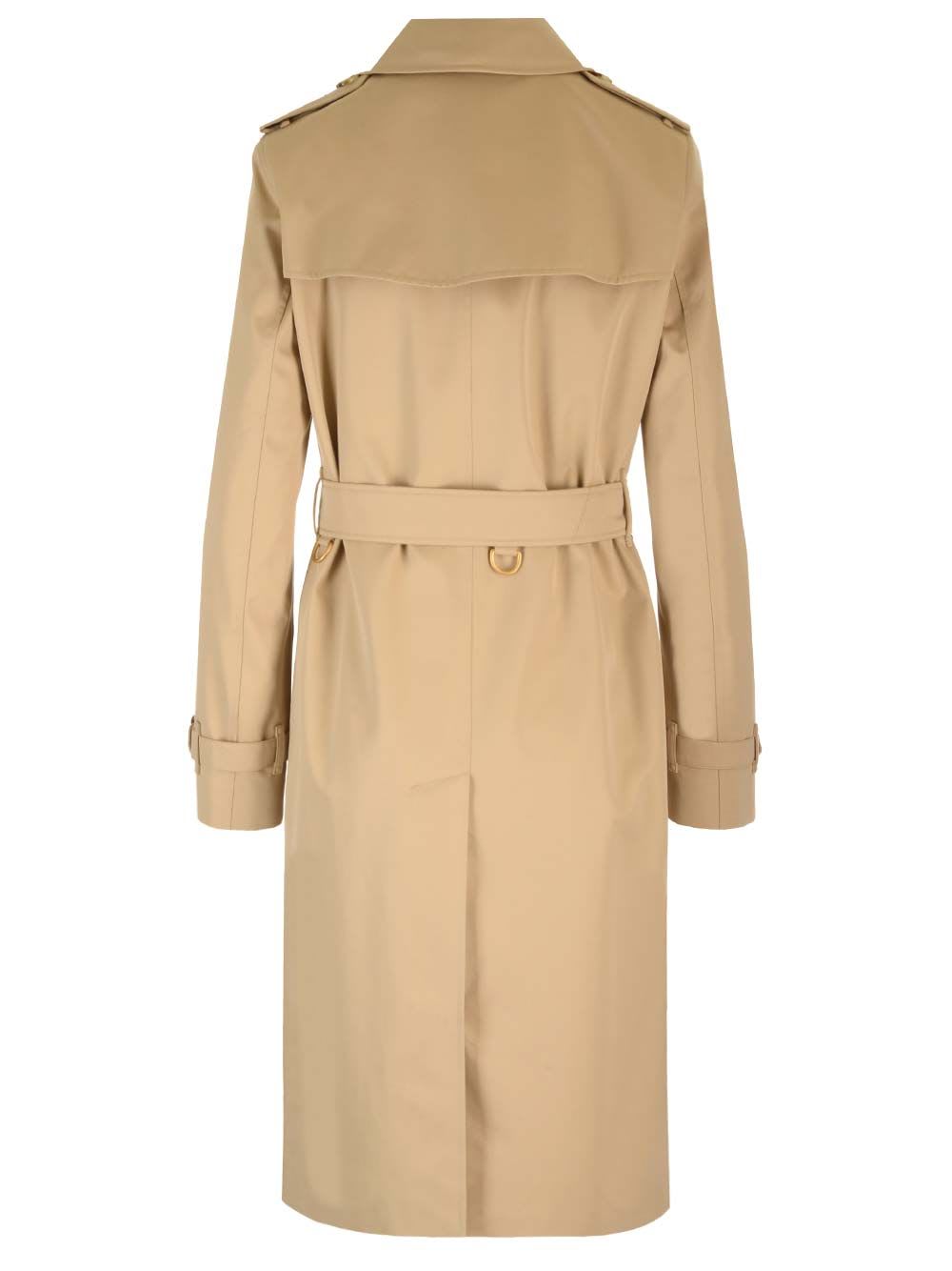 Shop Burberry Kensington Trench Coat In Beige