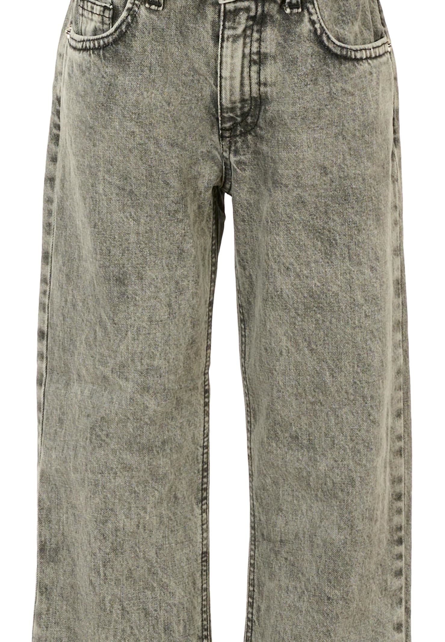 Richmond Grey Jeans For Girl With Logo In Gray