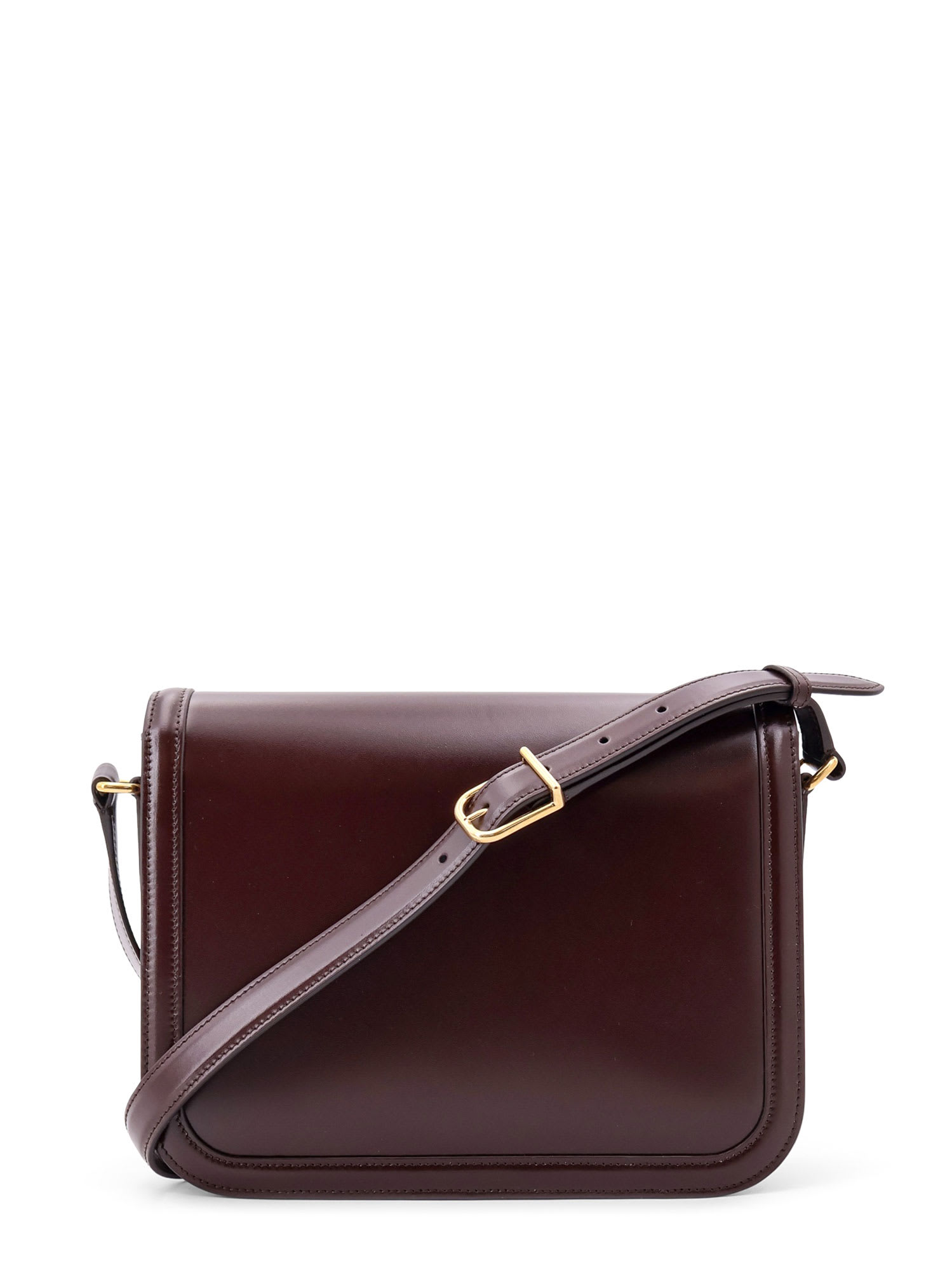 Valentino Garavani 9to5 Leather Shoulder Bag With Vlogo Signature Closure In Brown