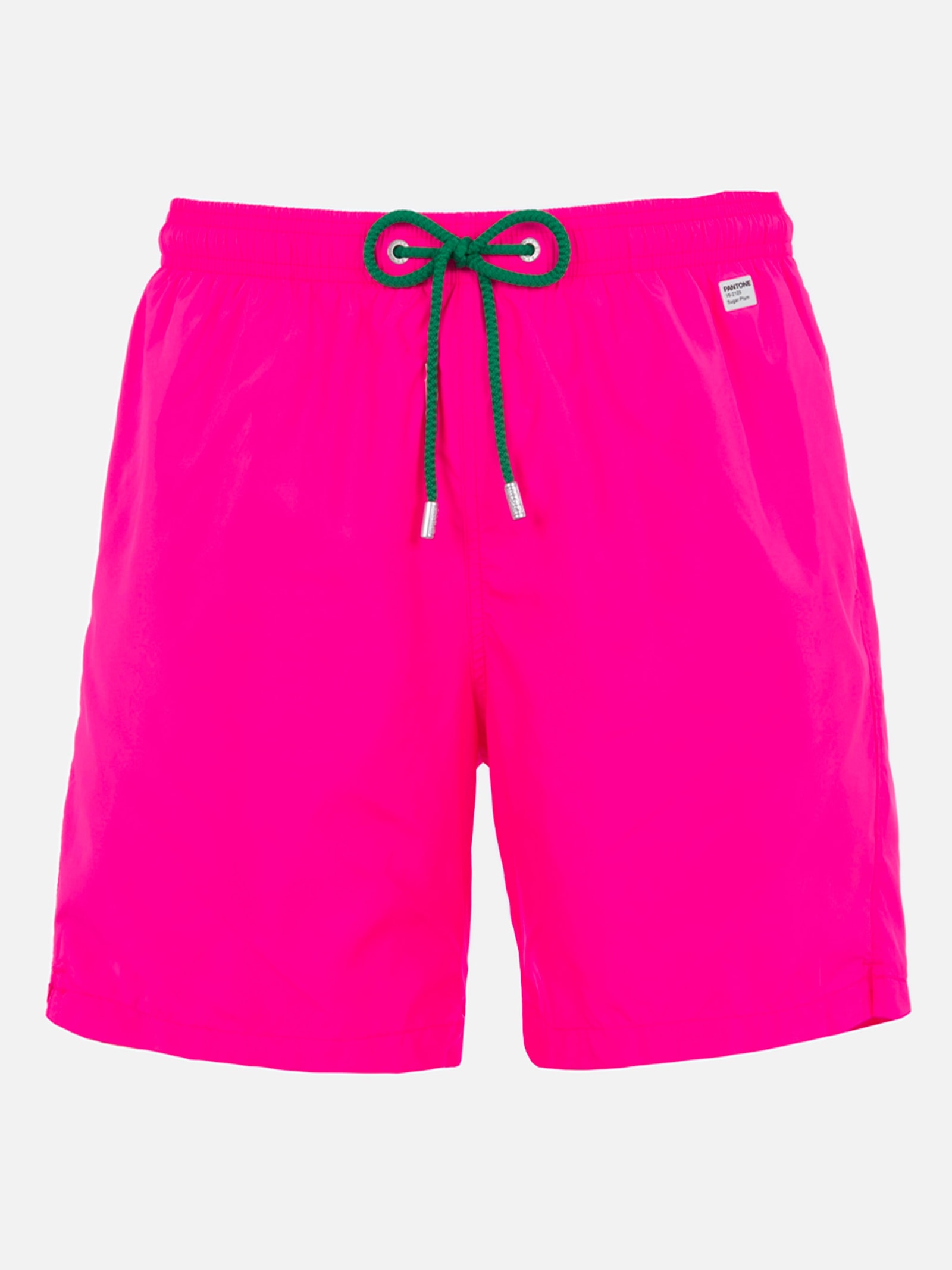 Shop Mc2 Saint Barth Man Lightweight Fabric Fluo Pink Swim Shorts Lighting Pantone Pantone® Special Edition