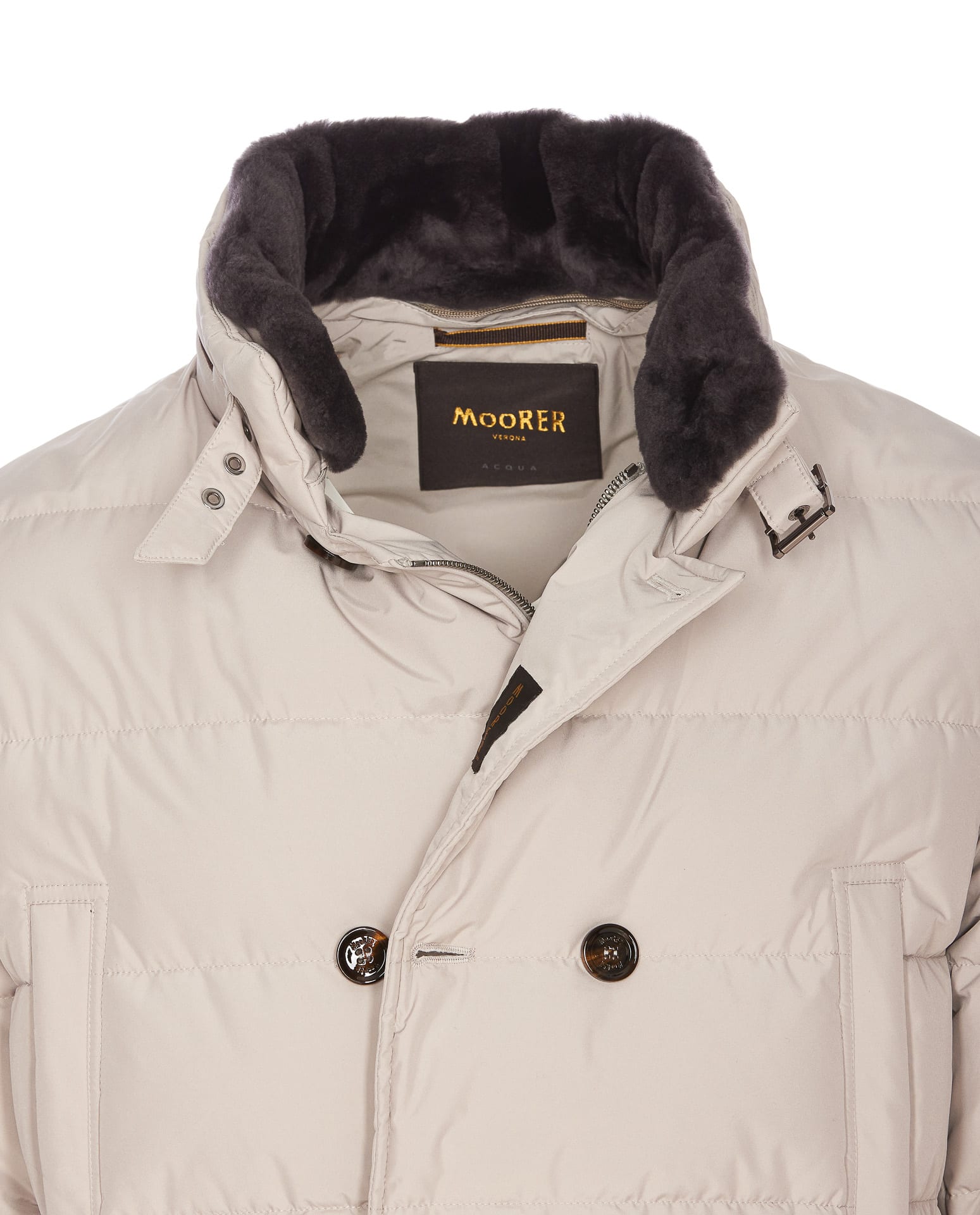 Shop Moorer Zarbo Down Jacket In Beige