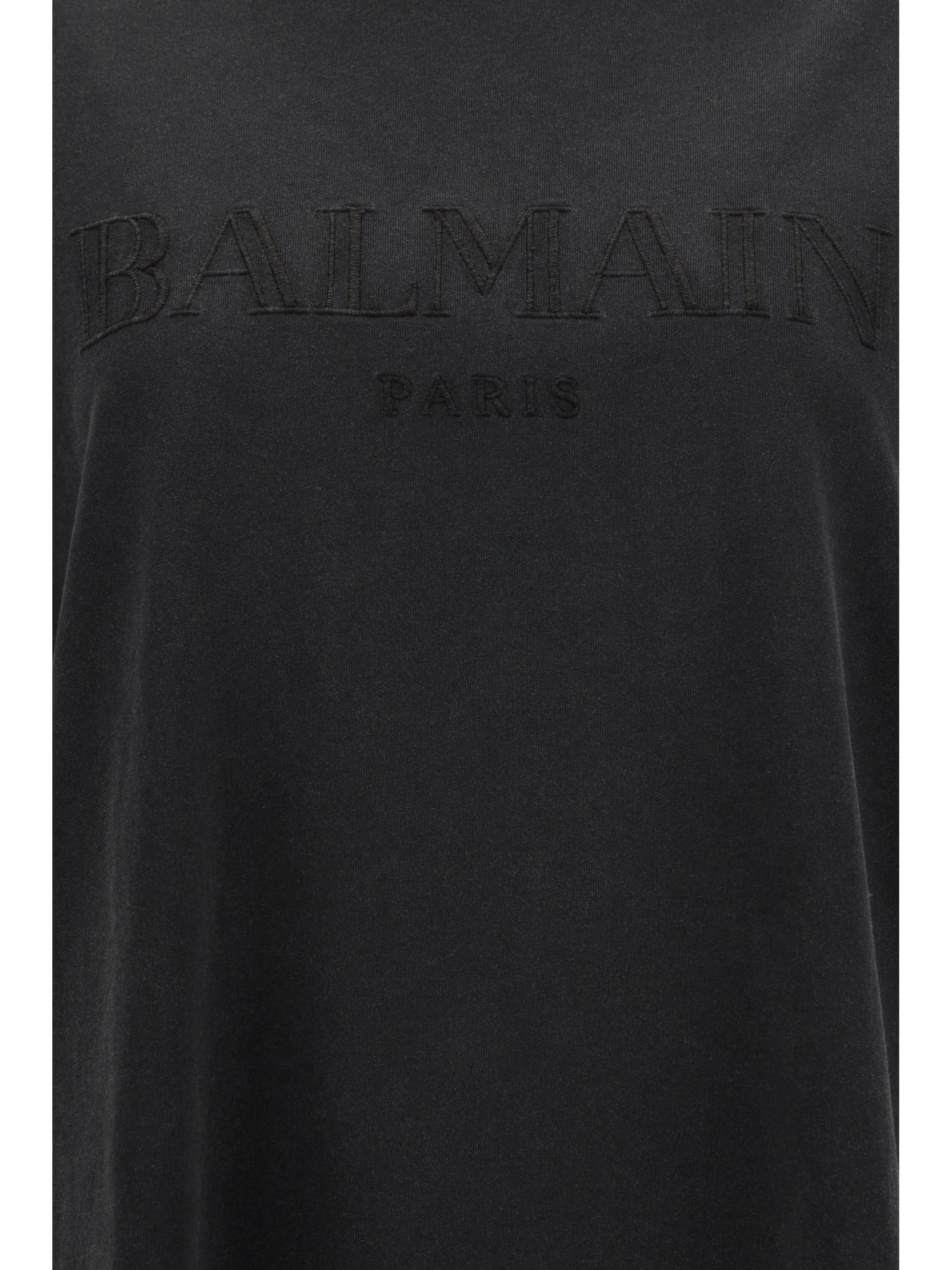 Shop Balmain T-shirt In Ygd Gris/gris