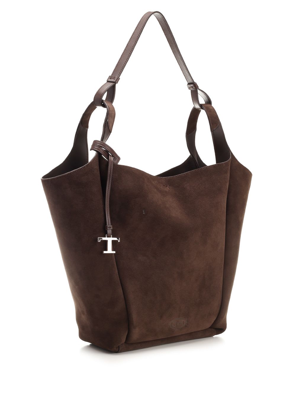 Shop Tod's Suede Bucket Bag In Brown