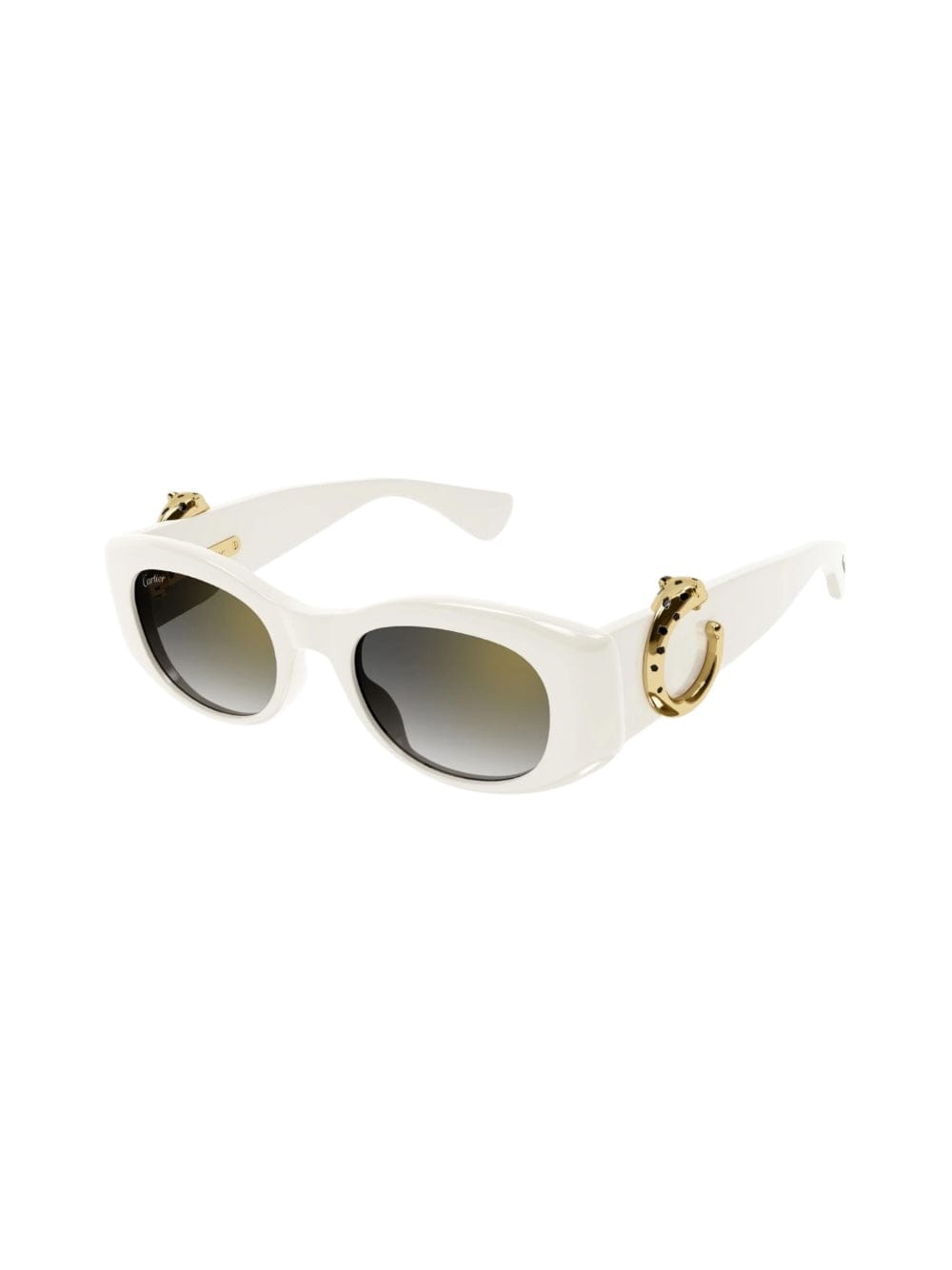 Shop Cartier Ct 0472 - White Sunglasses