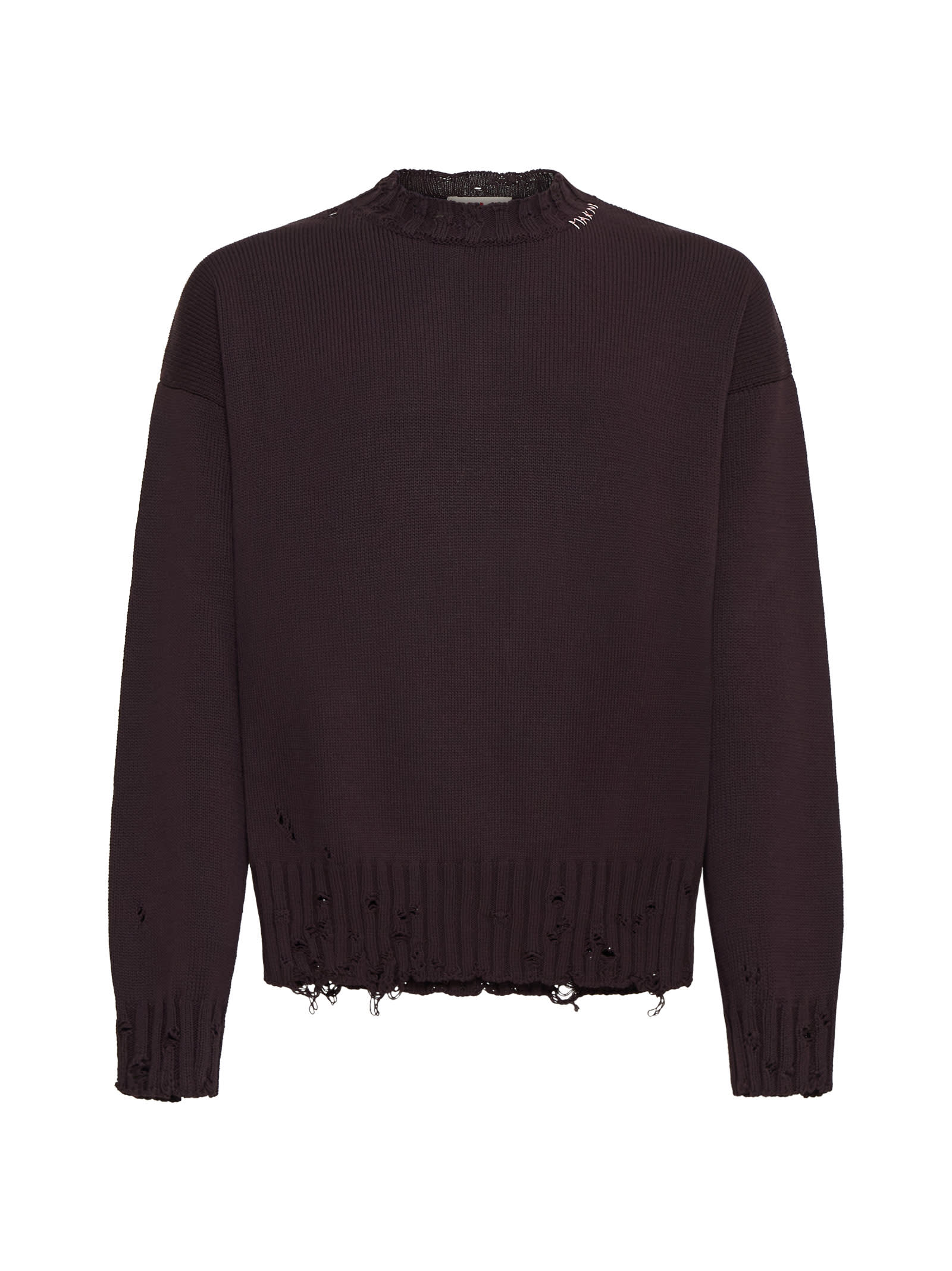 Shop Marni Sweater In Dark Raisin