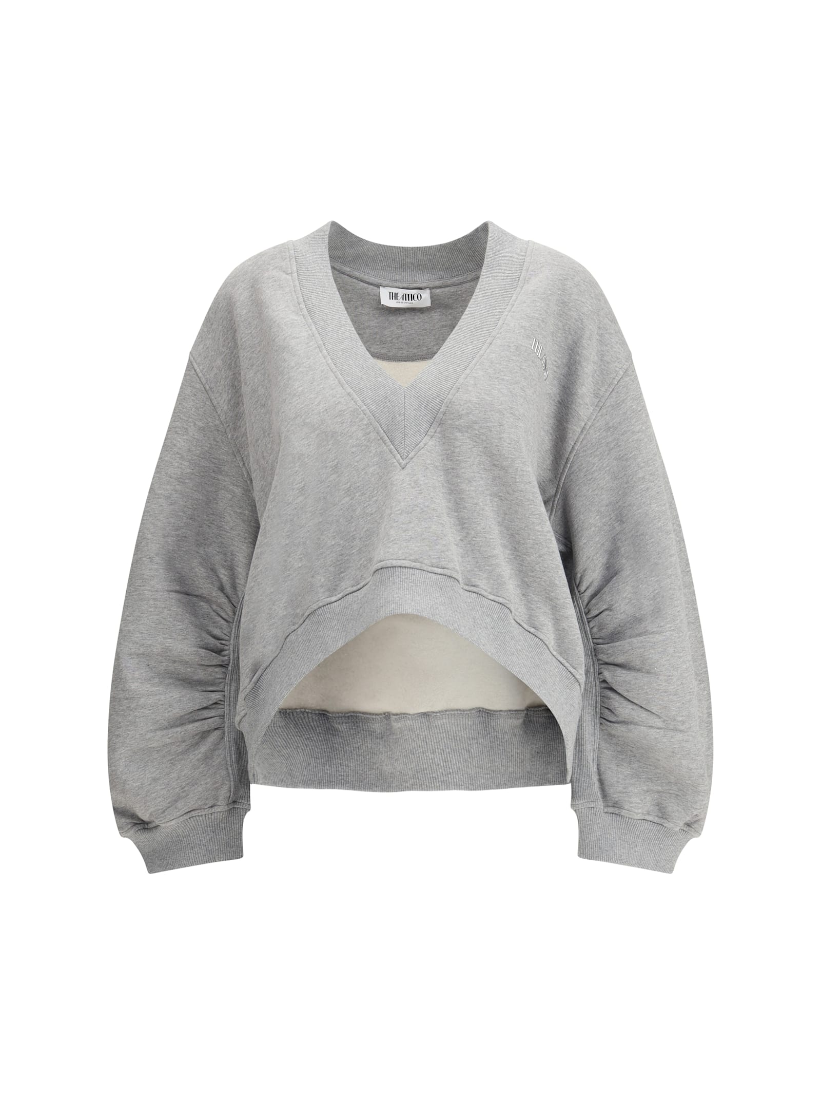Attico Fleece Sweatshirt Sweatshirts Grey In Gray