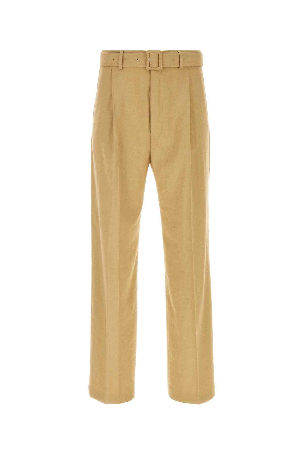 Dries Van Noten Camel Viscose Blend Pant In Camel