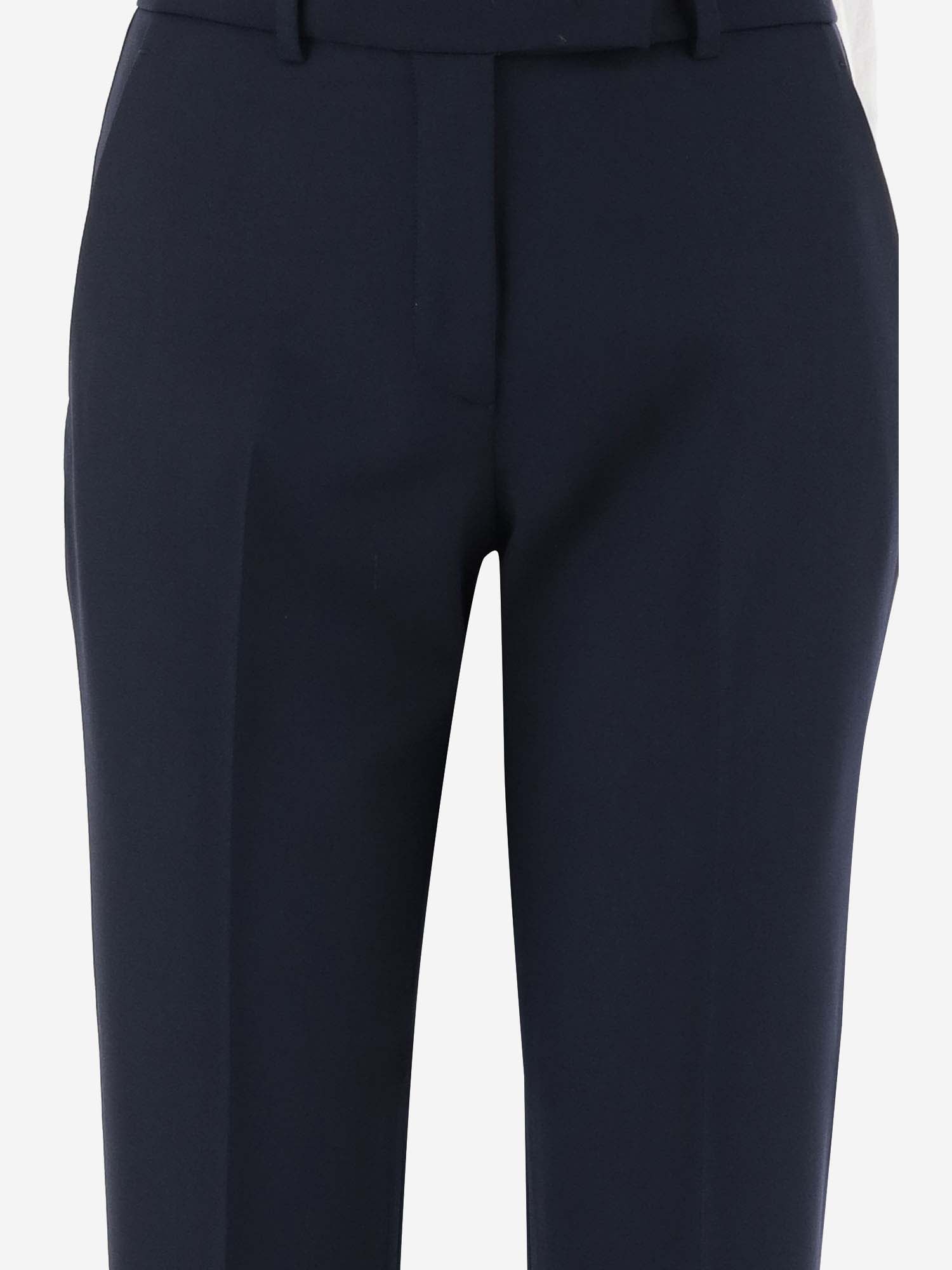 Shop Ql2 Stretch Wool Pants In Blue