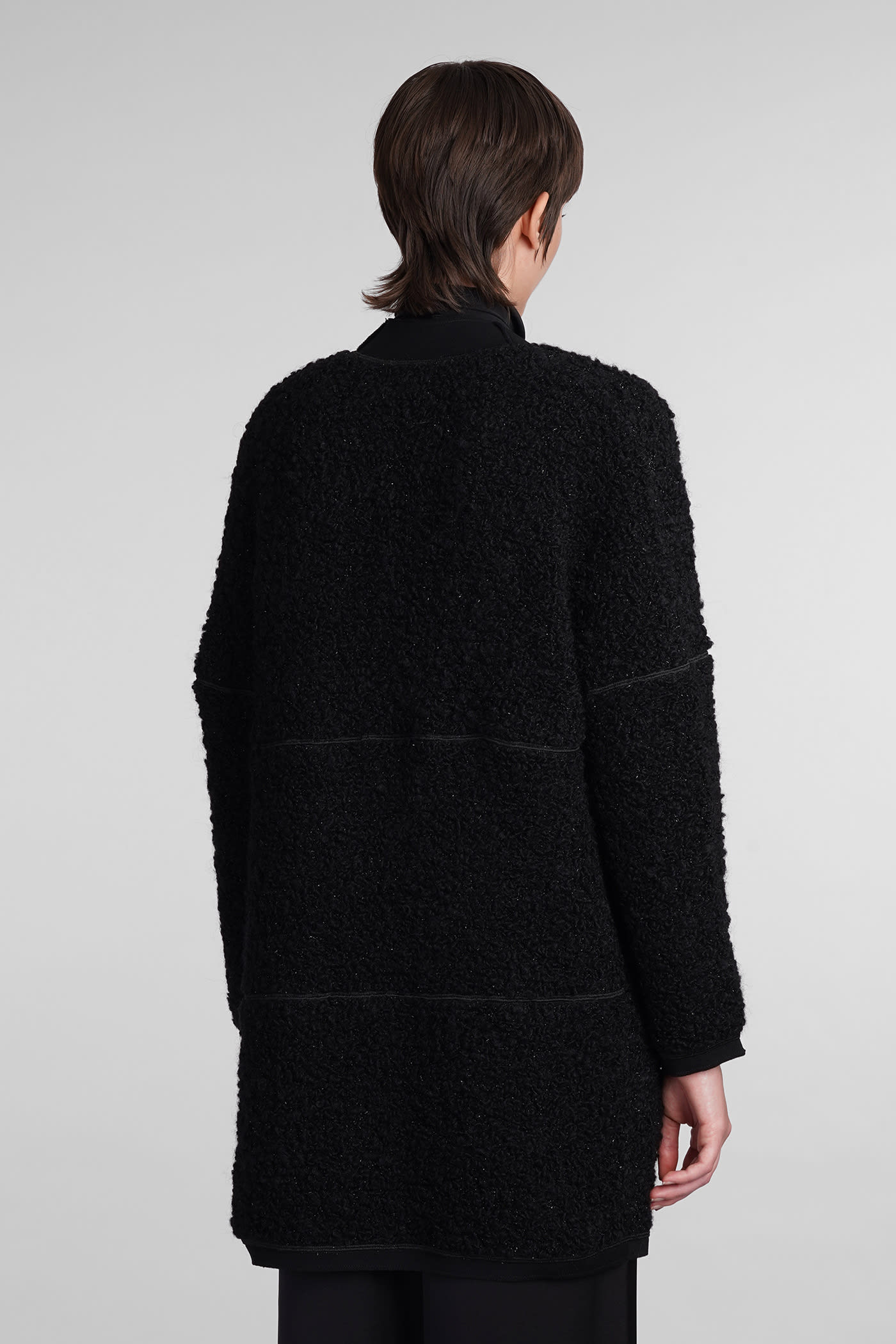 Shop Giorgio Armani Cardigan In Black Wool