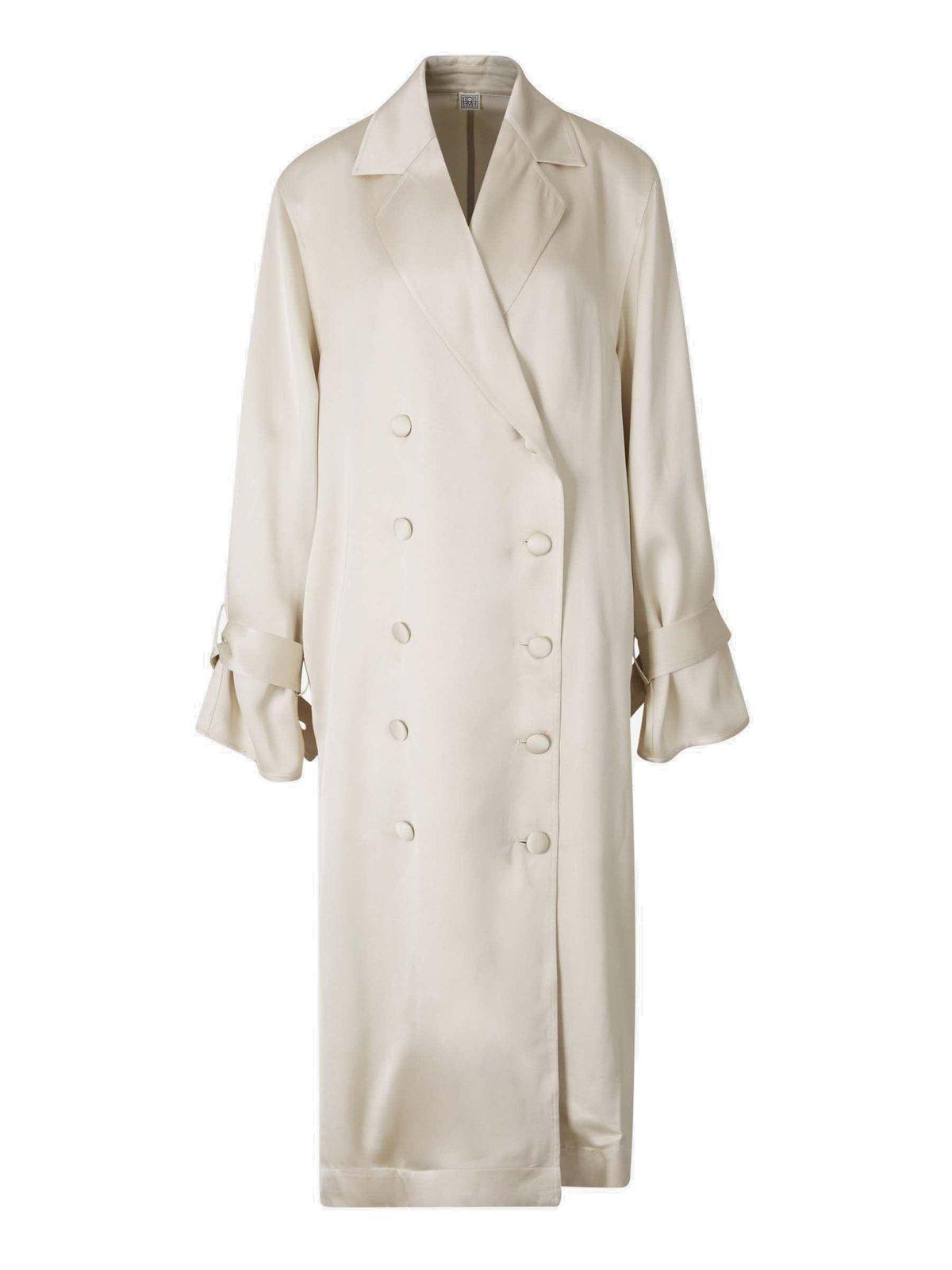 Totême Collared Button-up Trench Coat