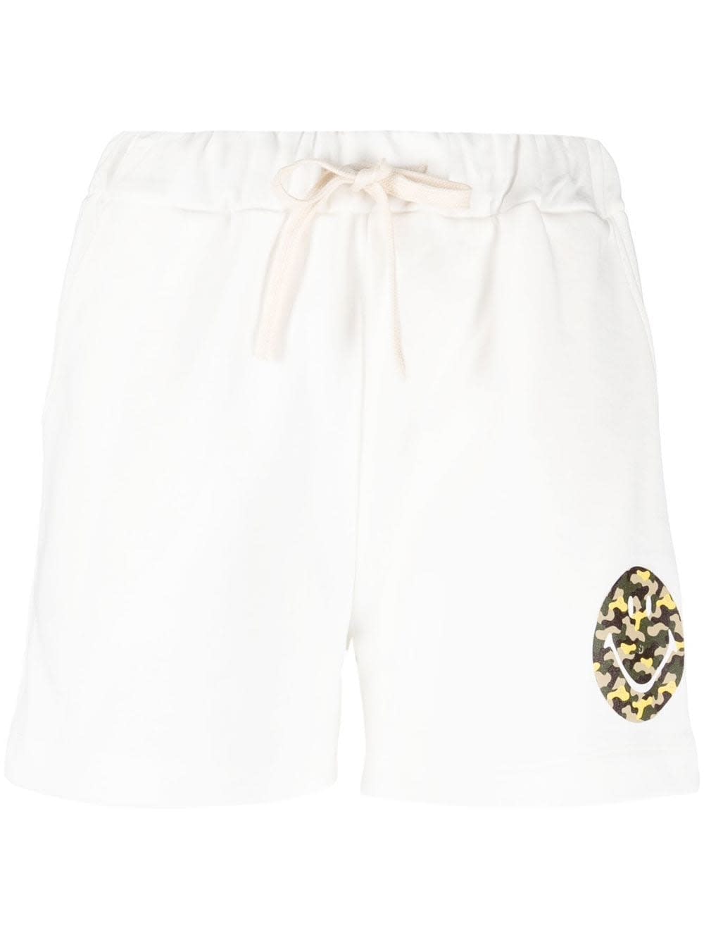 Joshua Sanders Camouflage Logo-print Drawstring Shorts In White