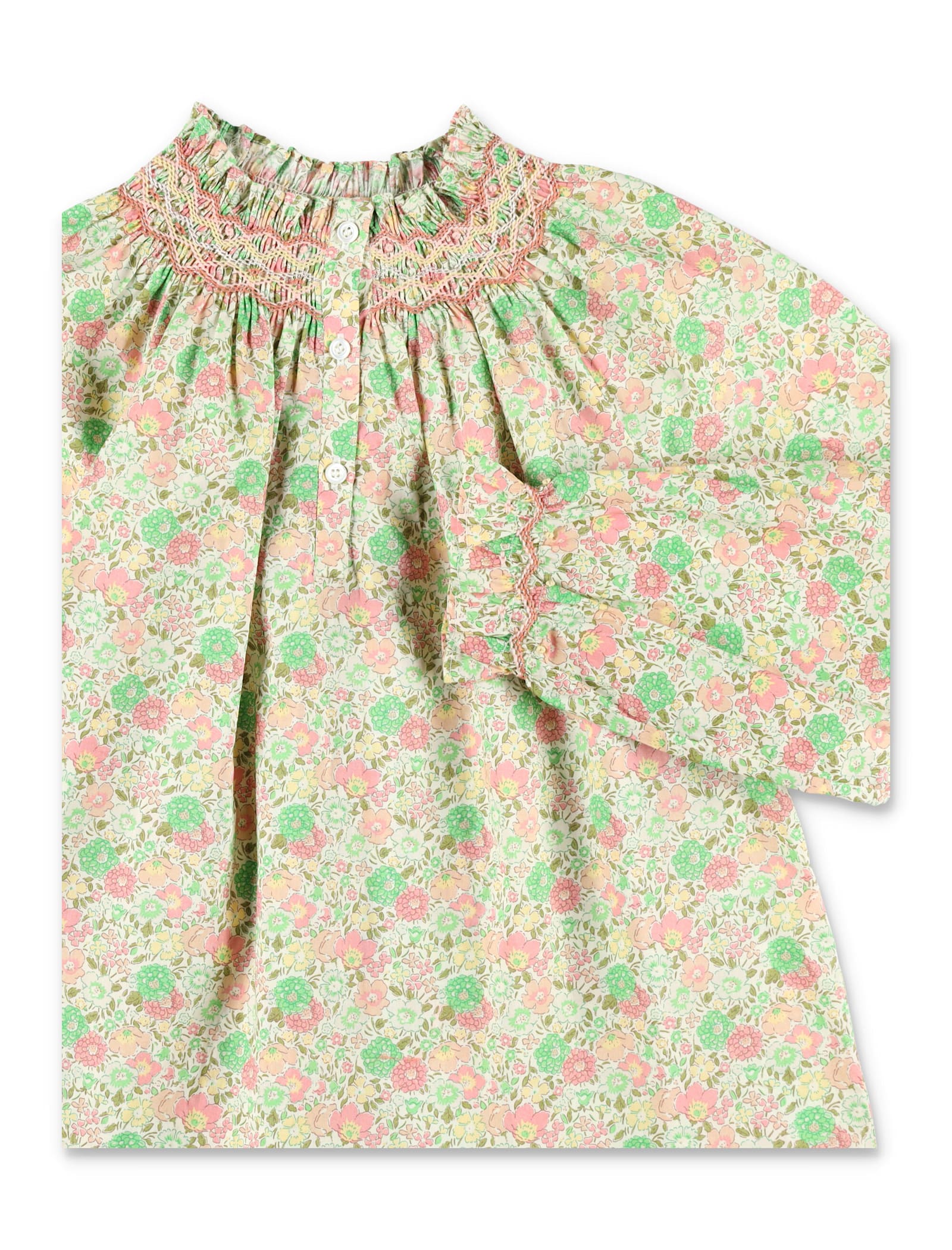 Bonpoint Pétale Girls Blouse In Liberty Fabric In Multi