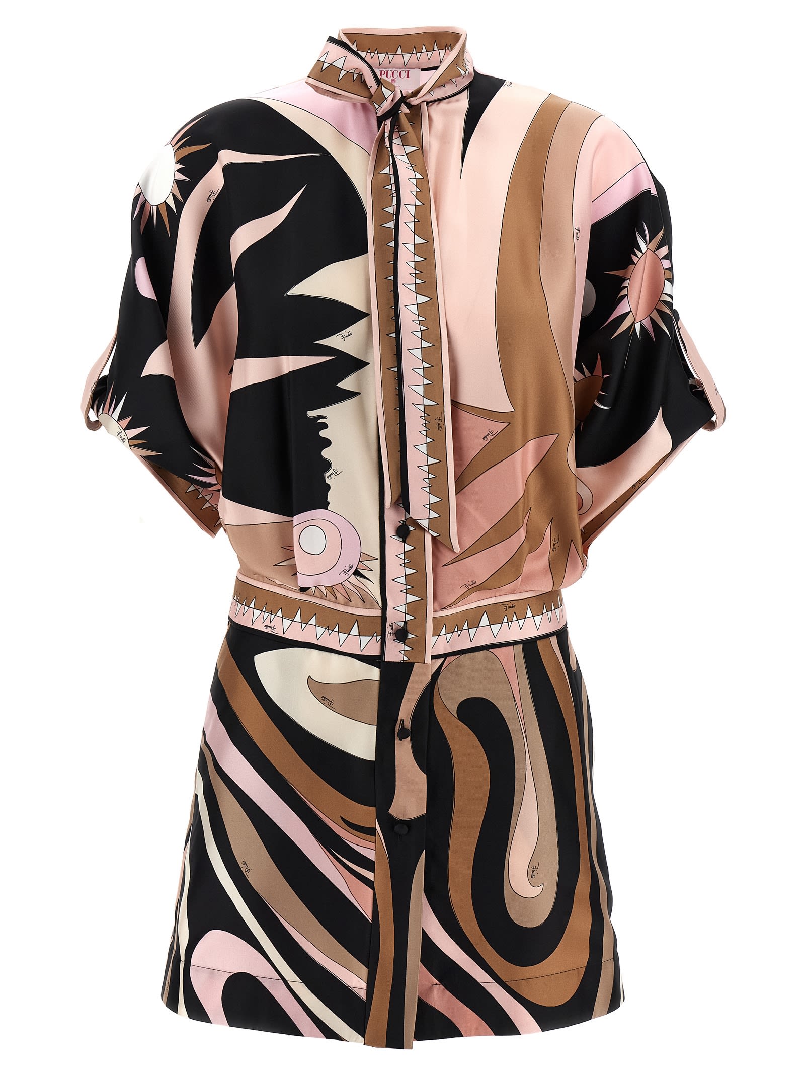 Pucci Star And Marble Print Dress - Pucci - Modalova