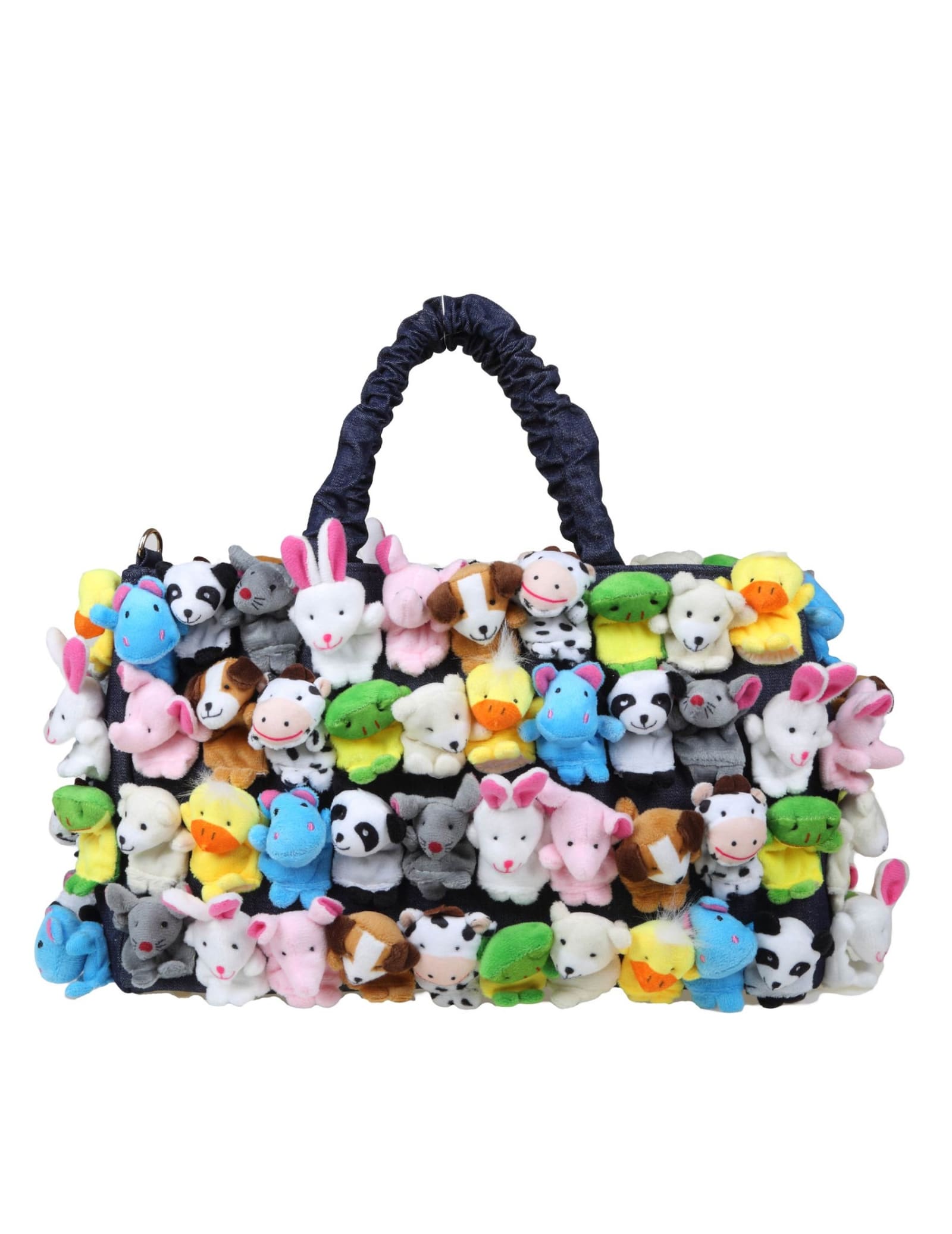 Lamilanesa Shopper Toys L In Denim With Plush  In Multi