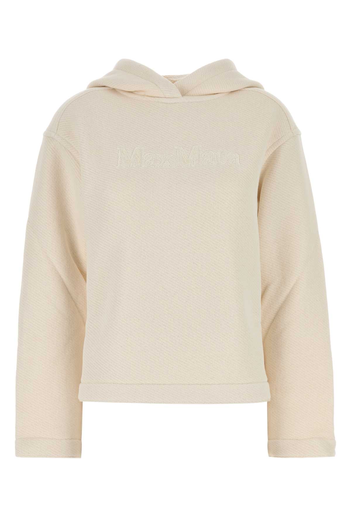 Max Mara Ivory Cotton Blend Gary Sweatshirt In White