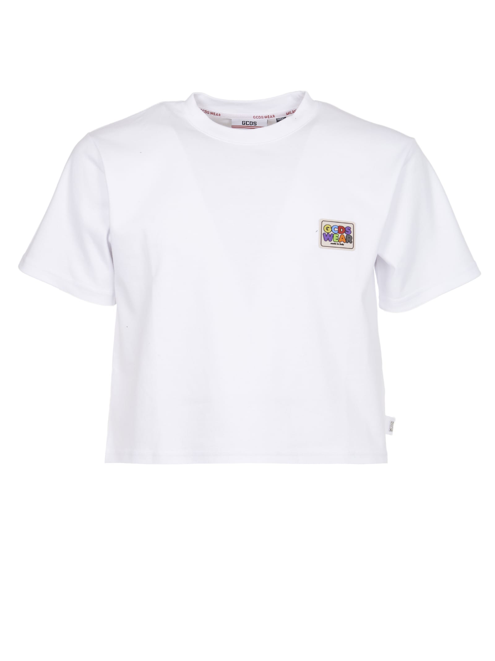 Gcds White Crop T-shirt