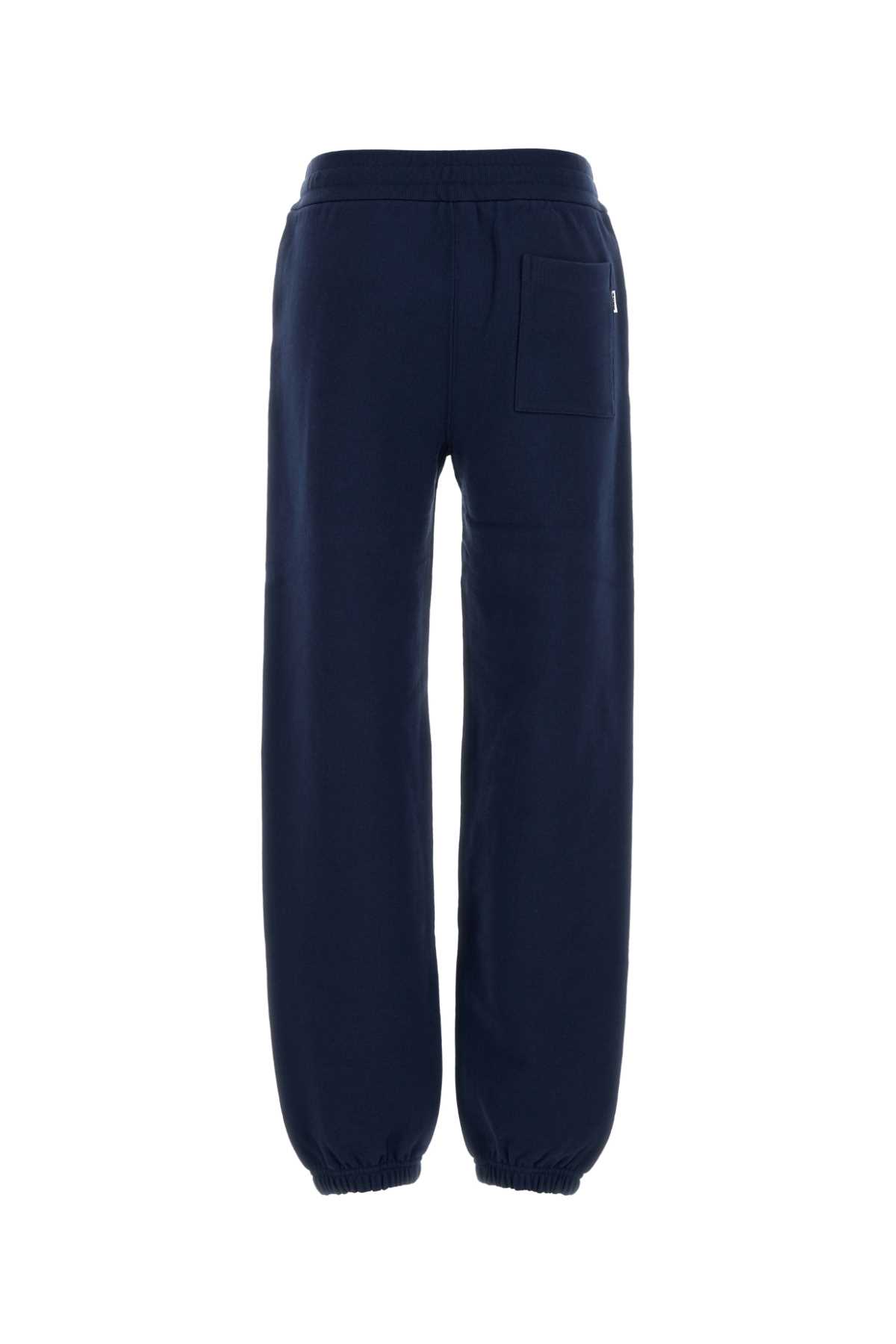 Jil Sander Cotton Joggers With Elastic Waistband And Cuffs In Blue