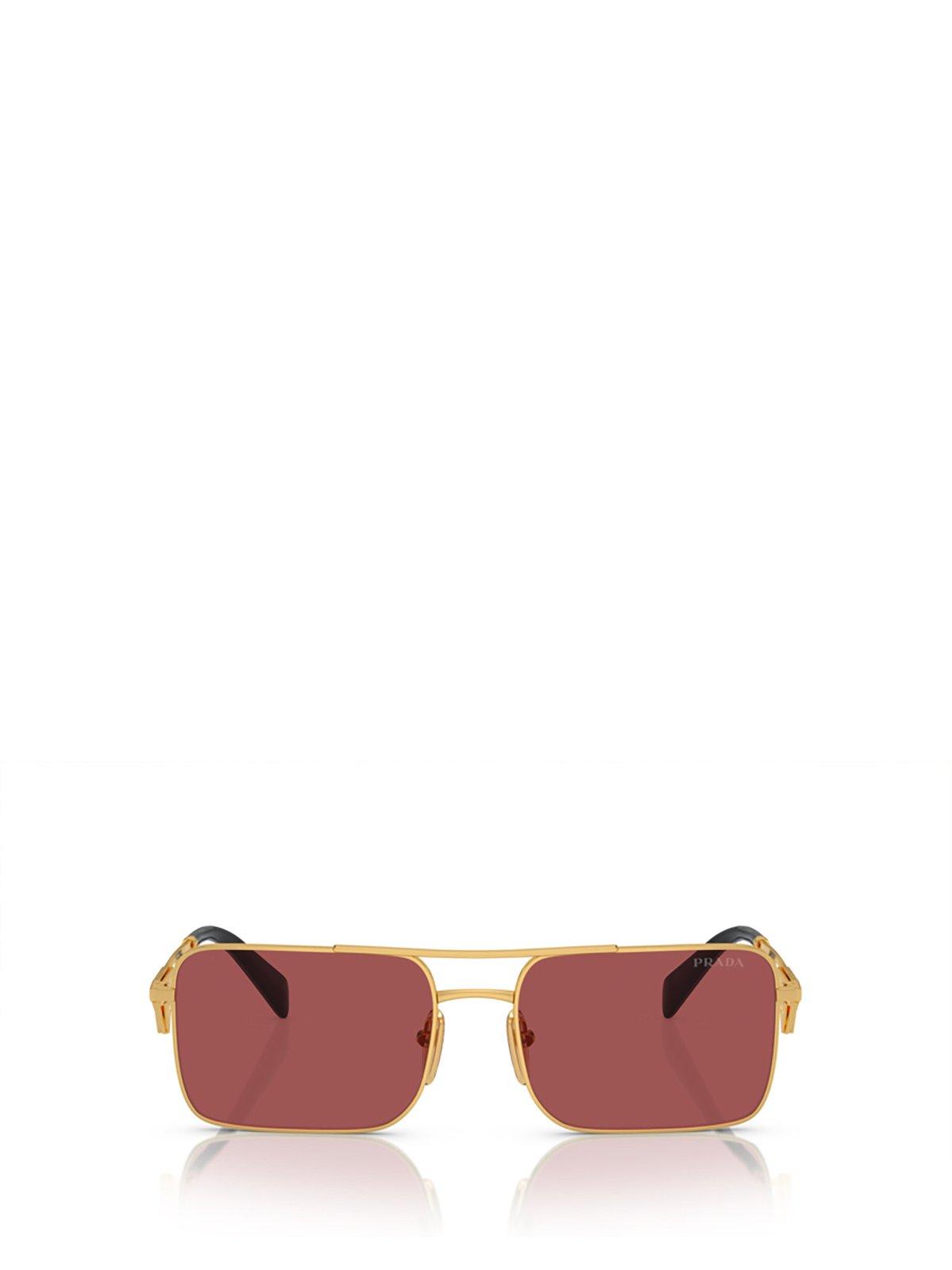 Prada Rectangle Frame Sunglasses Sunglasses In 5ak08s Gold