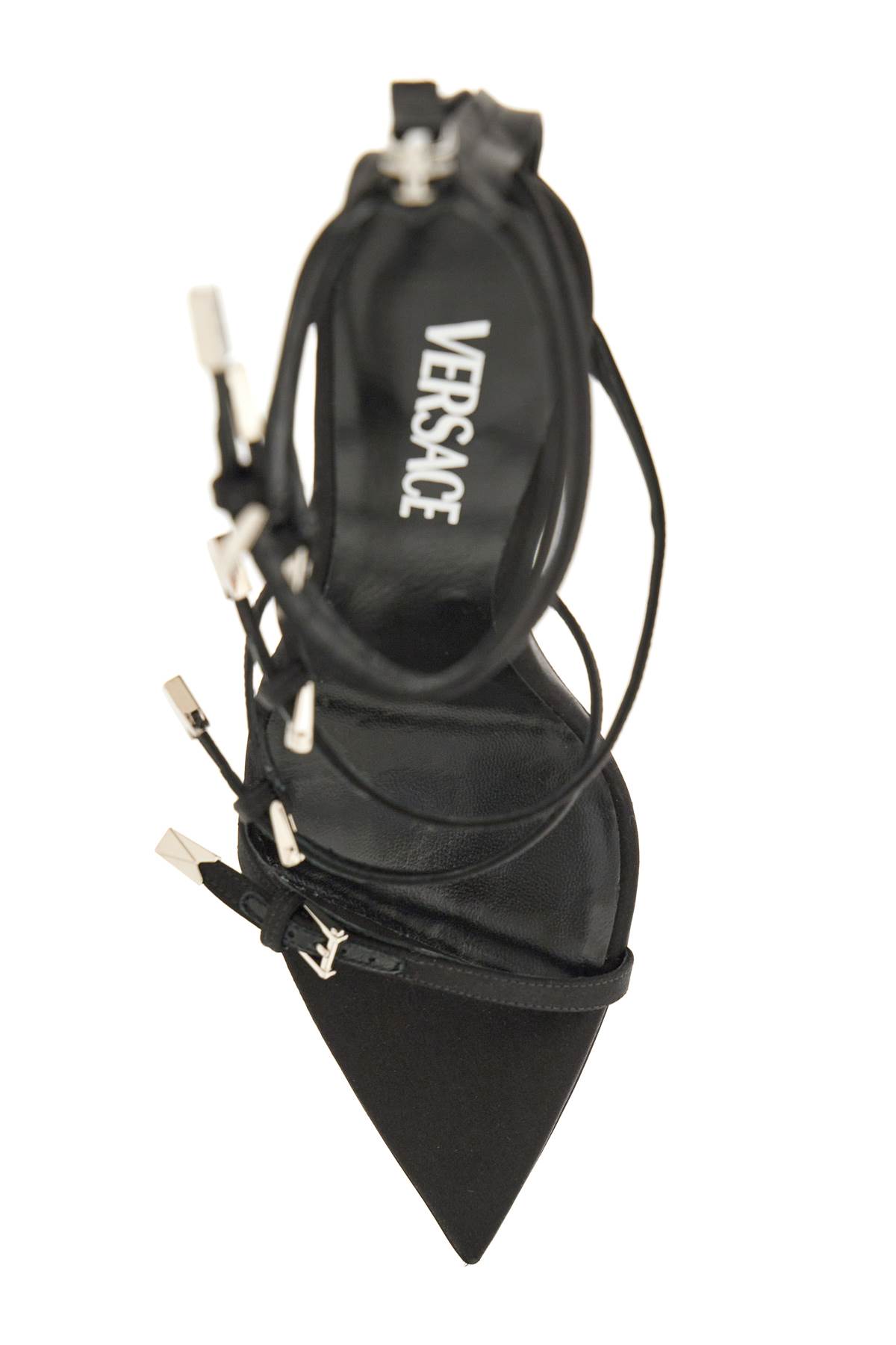 Versace Pin-points Sandals In Black