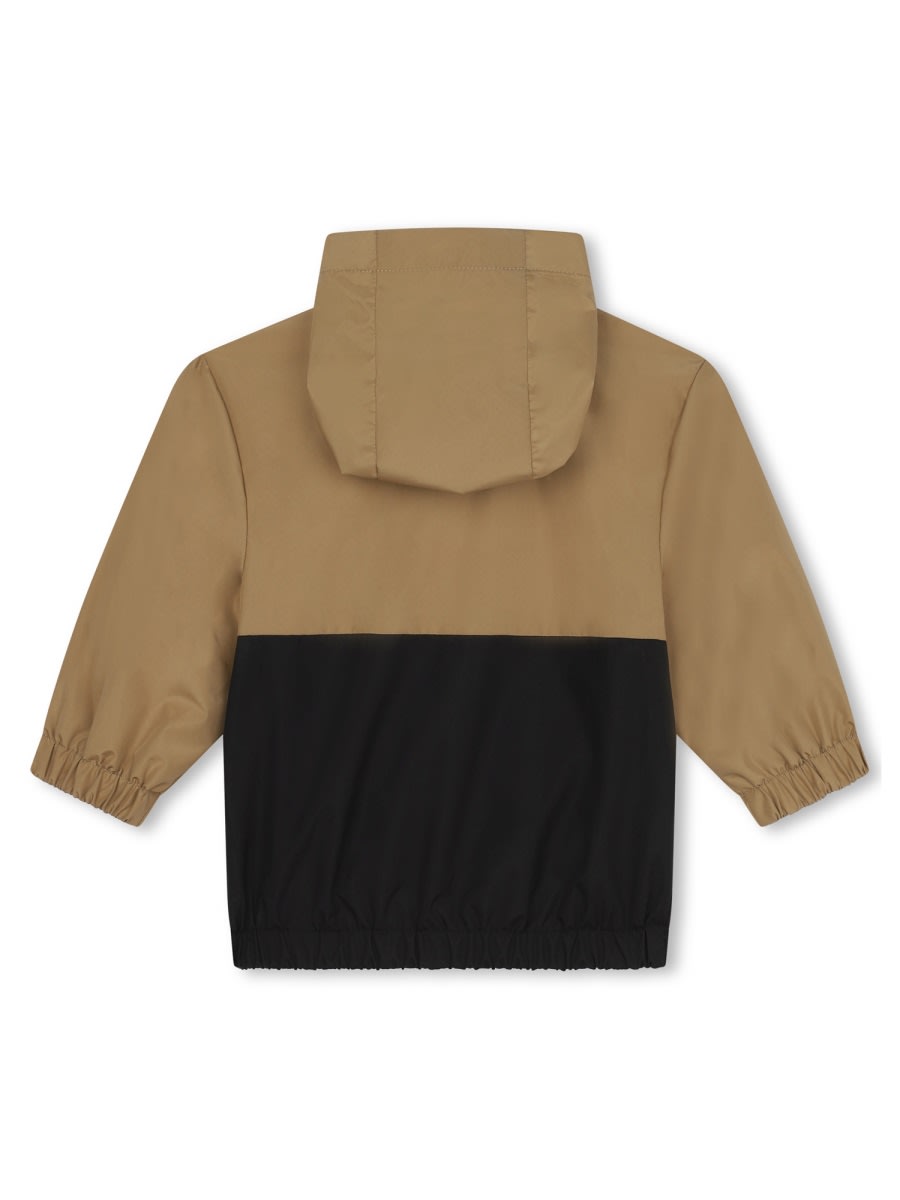 Hugo Boss K-way Con Cappuccio In Beige
