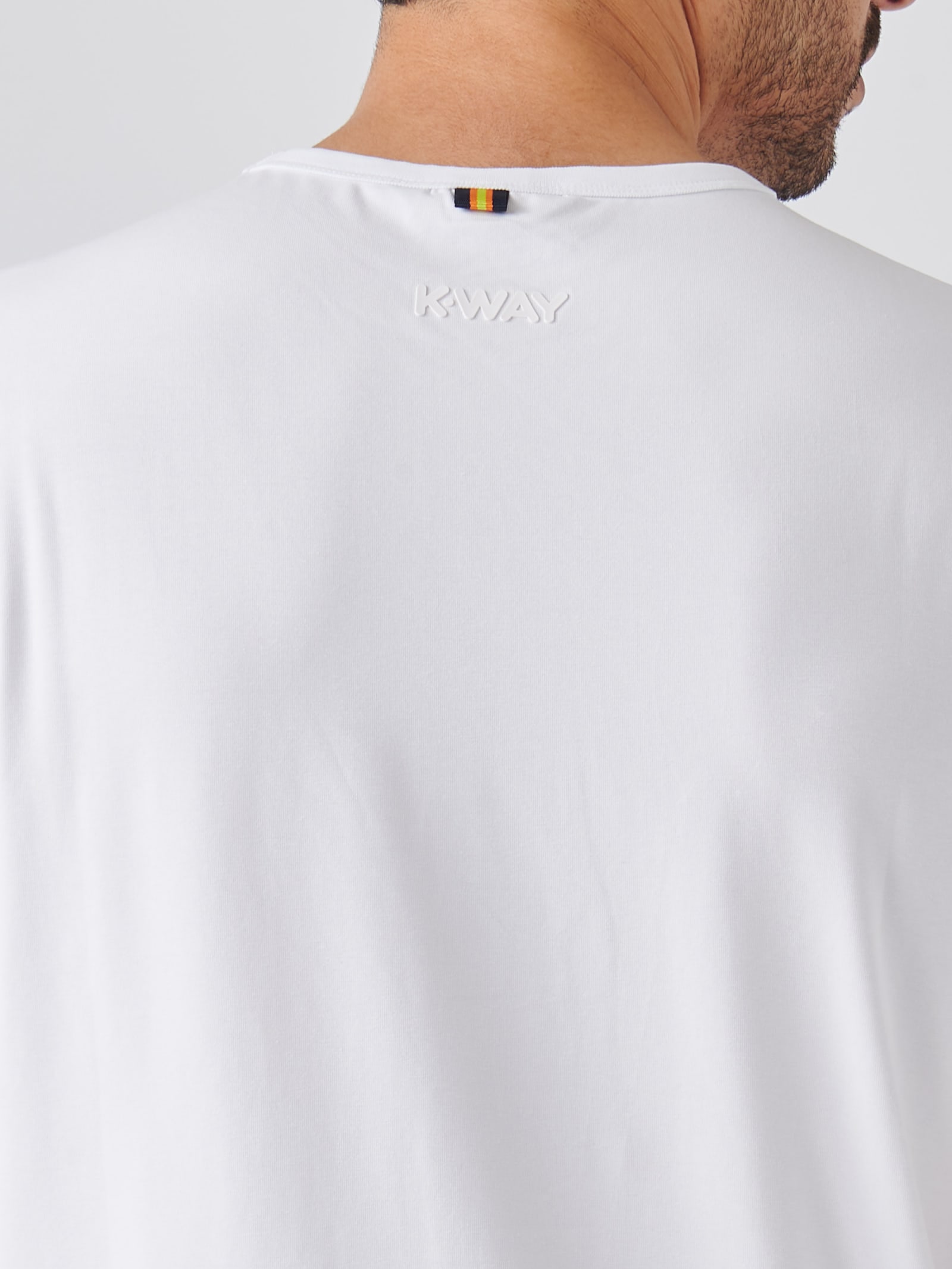 Shop K-way Adame Stretch Jersey T-shirt In Bianco