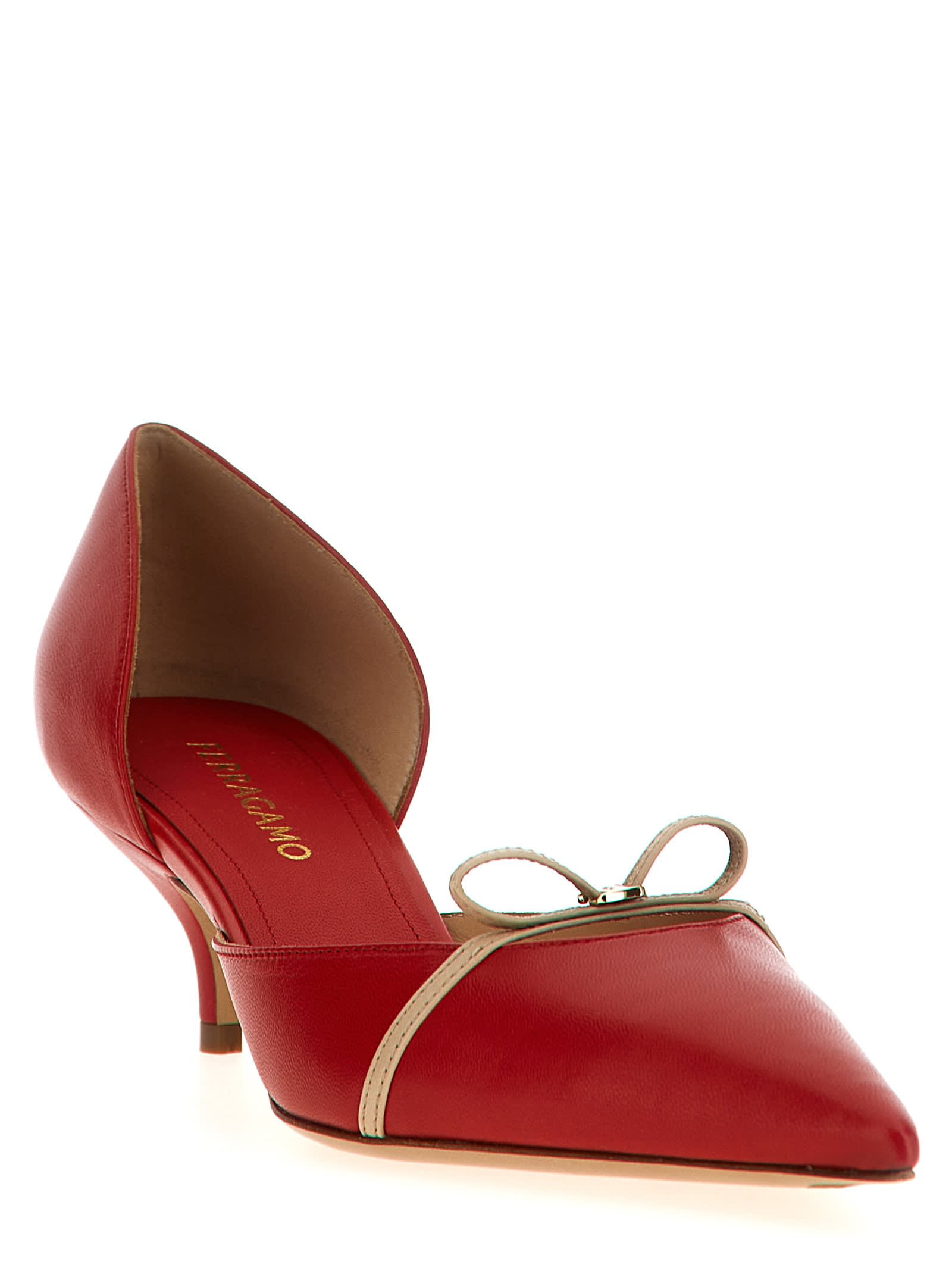 Ferragamo Gyoia Pointed High Heels In Red