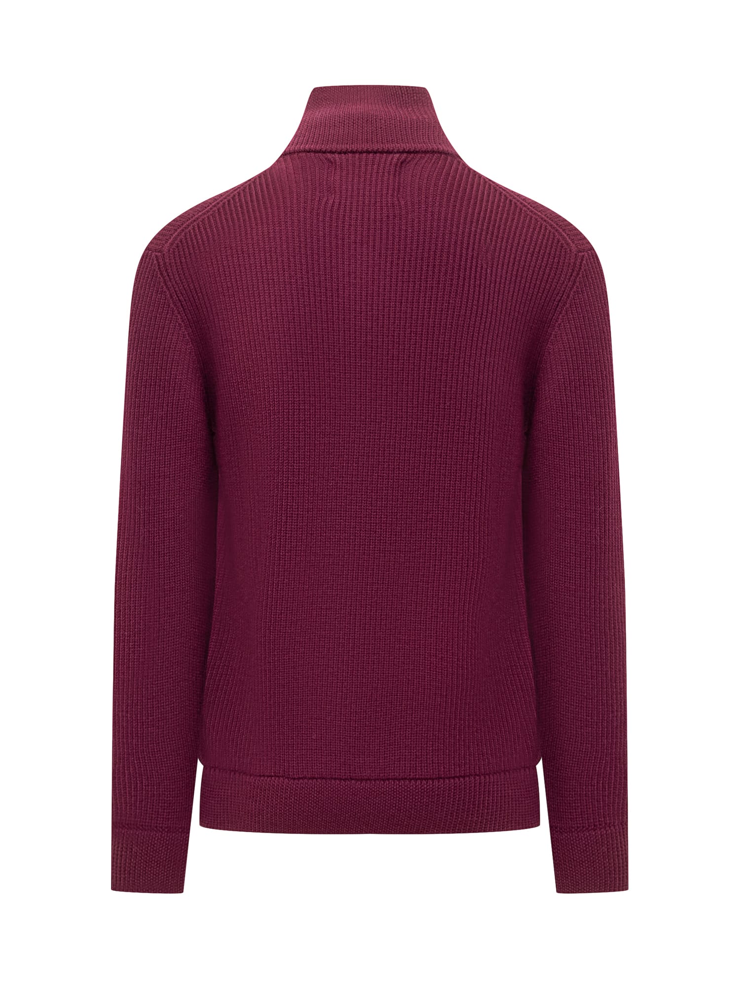 Shop Seven Gauge Merino Sweater In Bordeaux