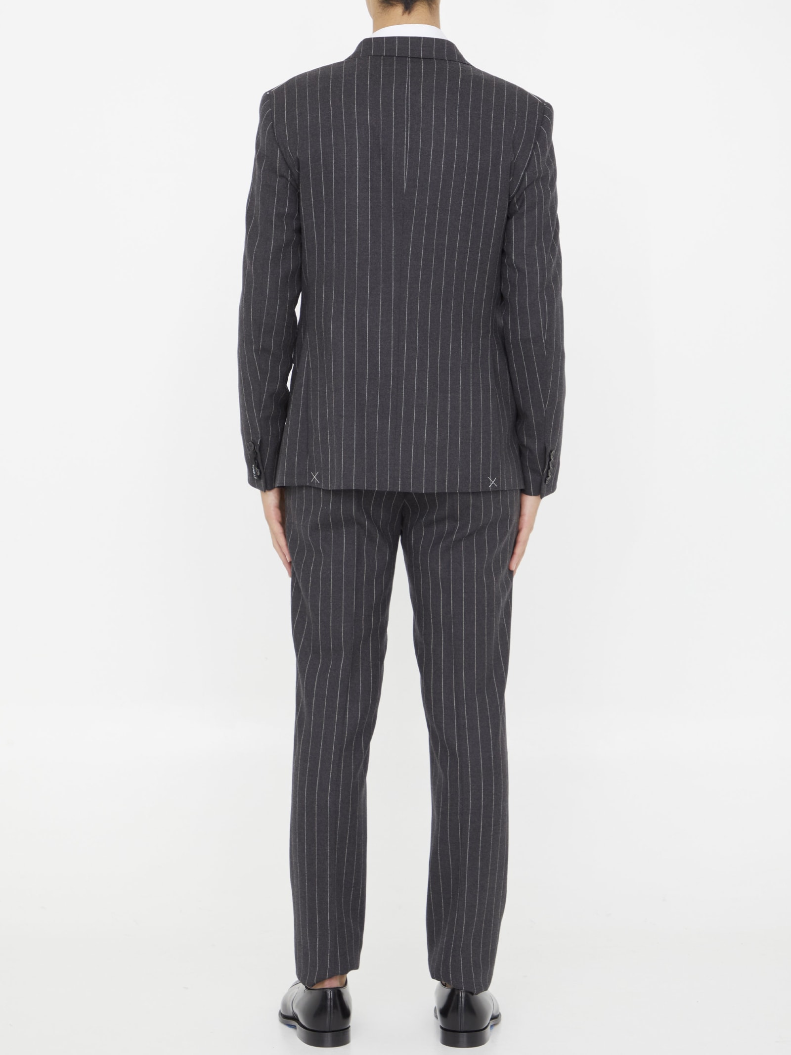 Shop Tonello Pinstriped Two-piece Suit In Grey