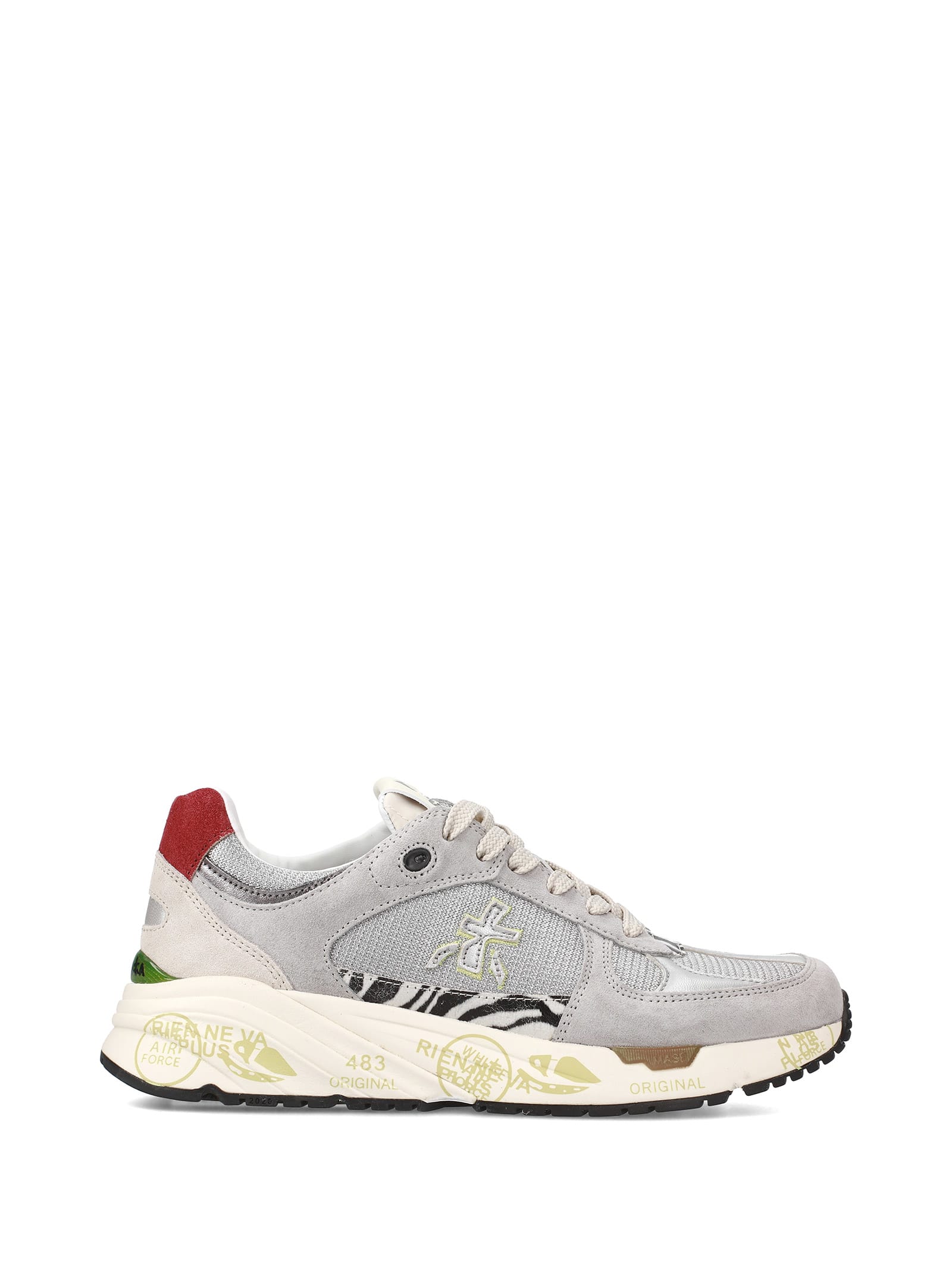 White Premiata Sneaker Mase 7121 Grey In Grigio