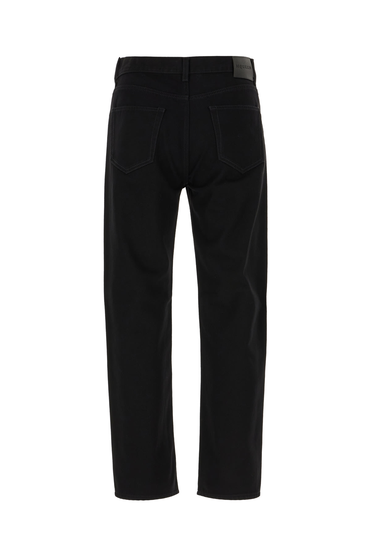 Alexander Mcqueen Straight-leg Cotton Jeans In Black