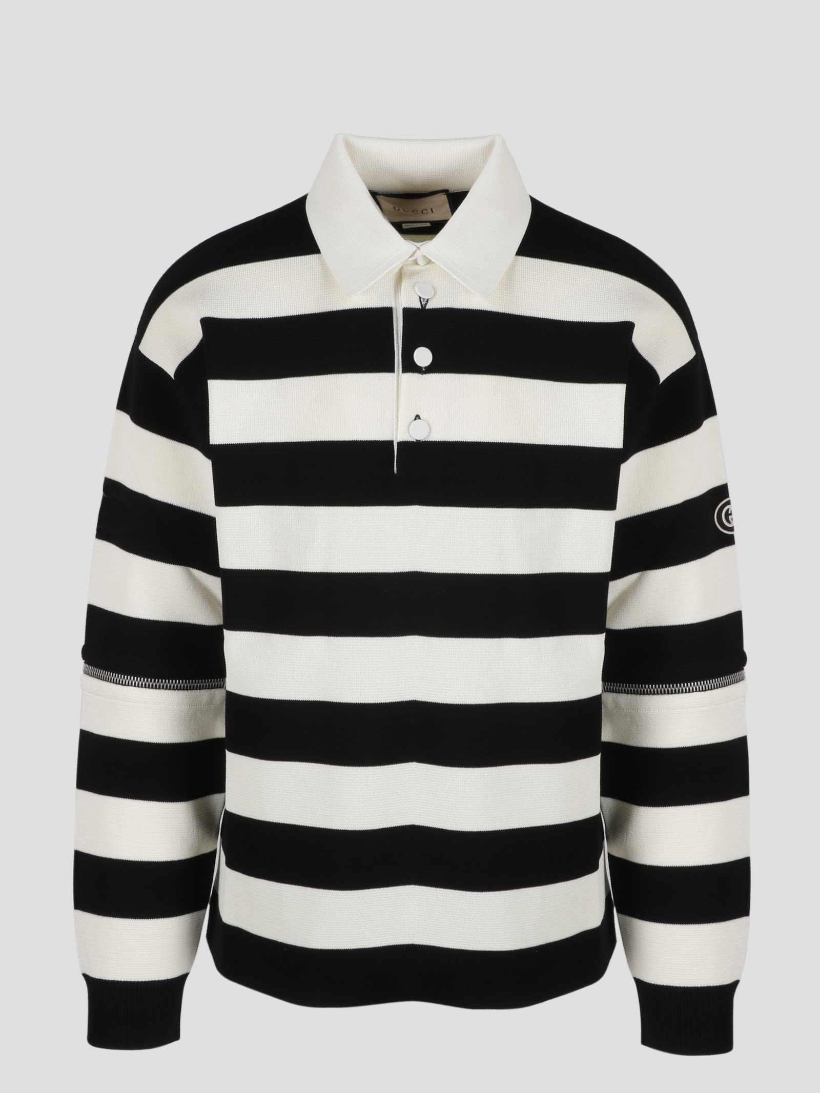 GUCCI DETACHABLE SLEEVES KNIT POLO