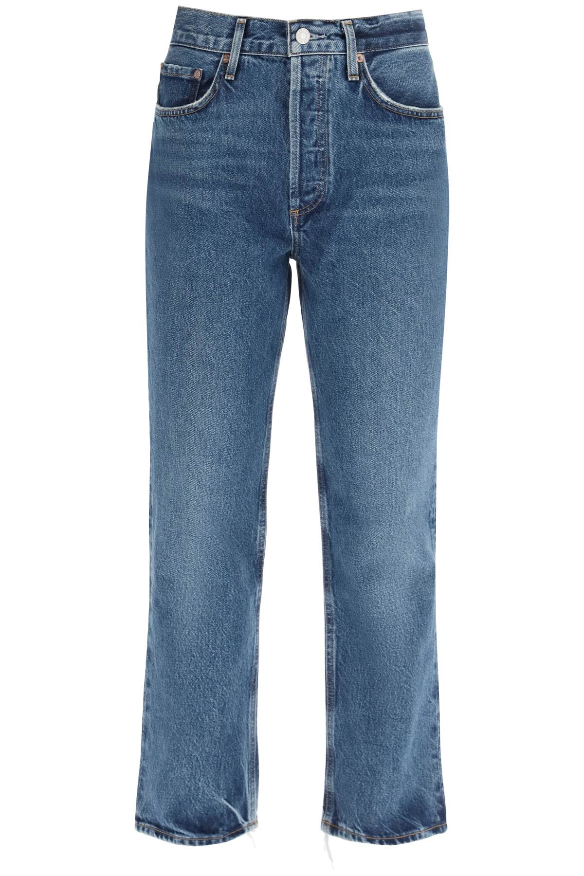 Agolde Lana Crop Regular Jeans In Pattern (blue)