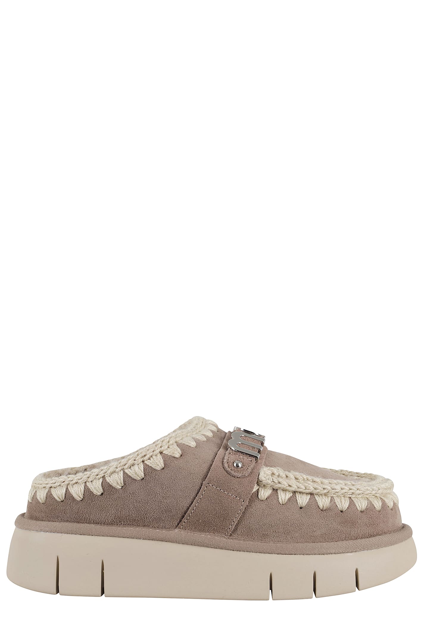 Mou Bounce Clog Metal Logo In Gray
