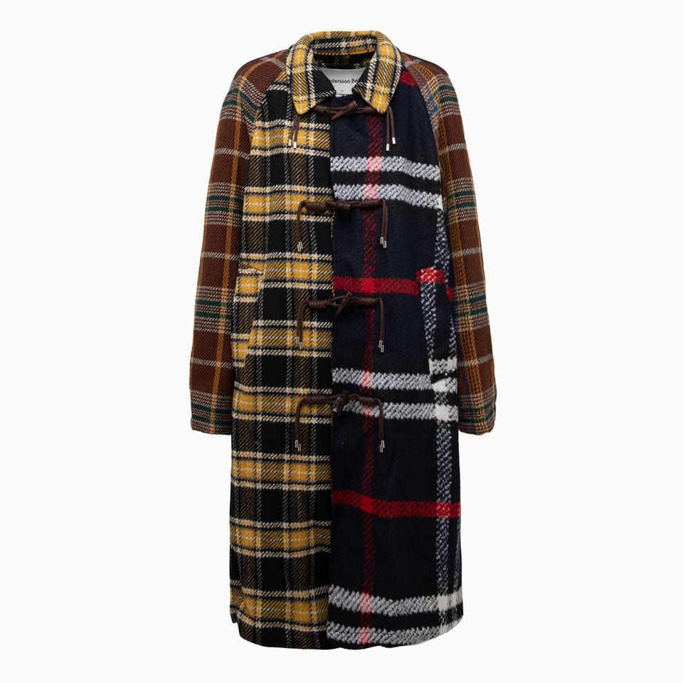 Andersson Bell Multi Check Print Coat