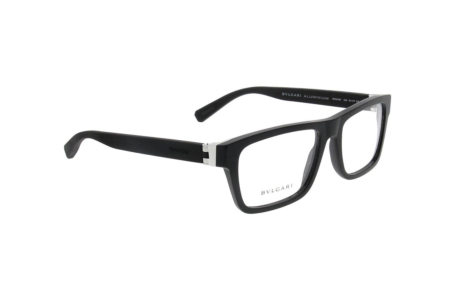 Shop Bulgari Rectangular Frame Glasses In 002 - Black