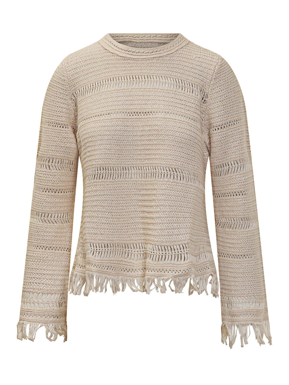 Marant Étoile Crewneck Fringed Jumper
