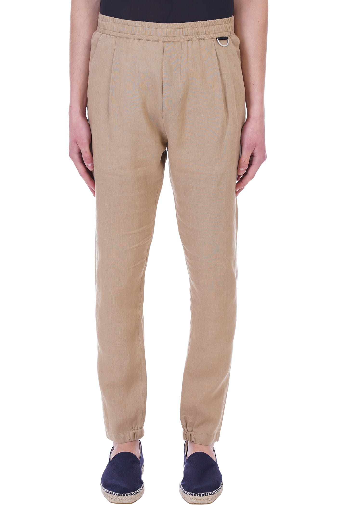 Low Brand Pants In Grey Linen