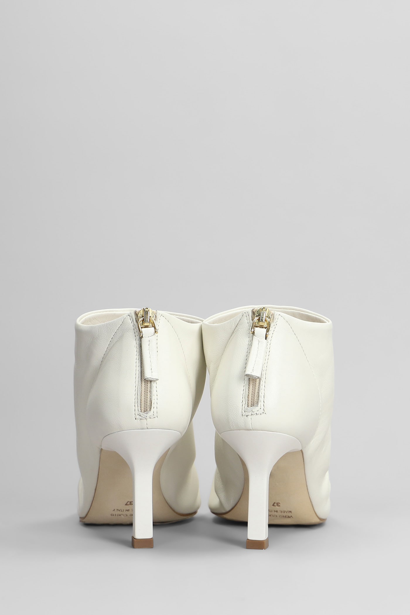 The Seller High Heels Ankle Boots In White Leather