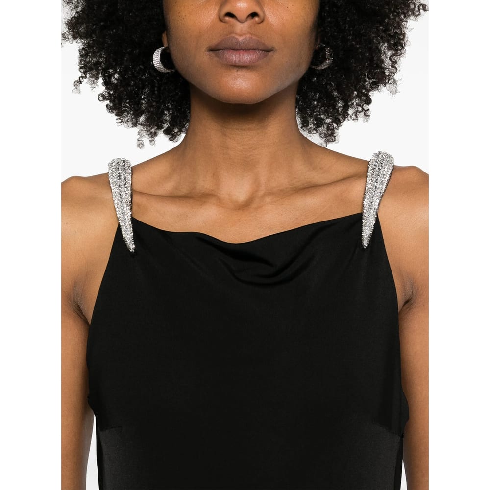 David Koma Crystal Embellished Dress Dress In Black