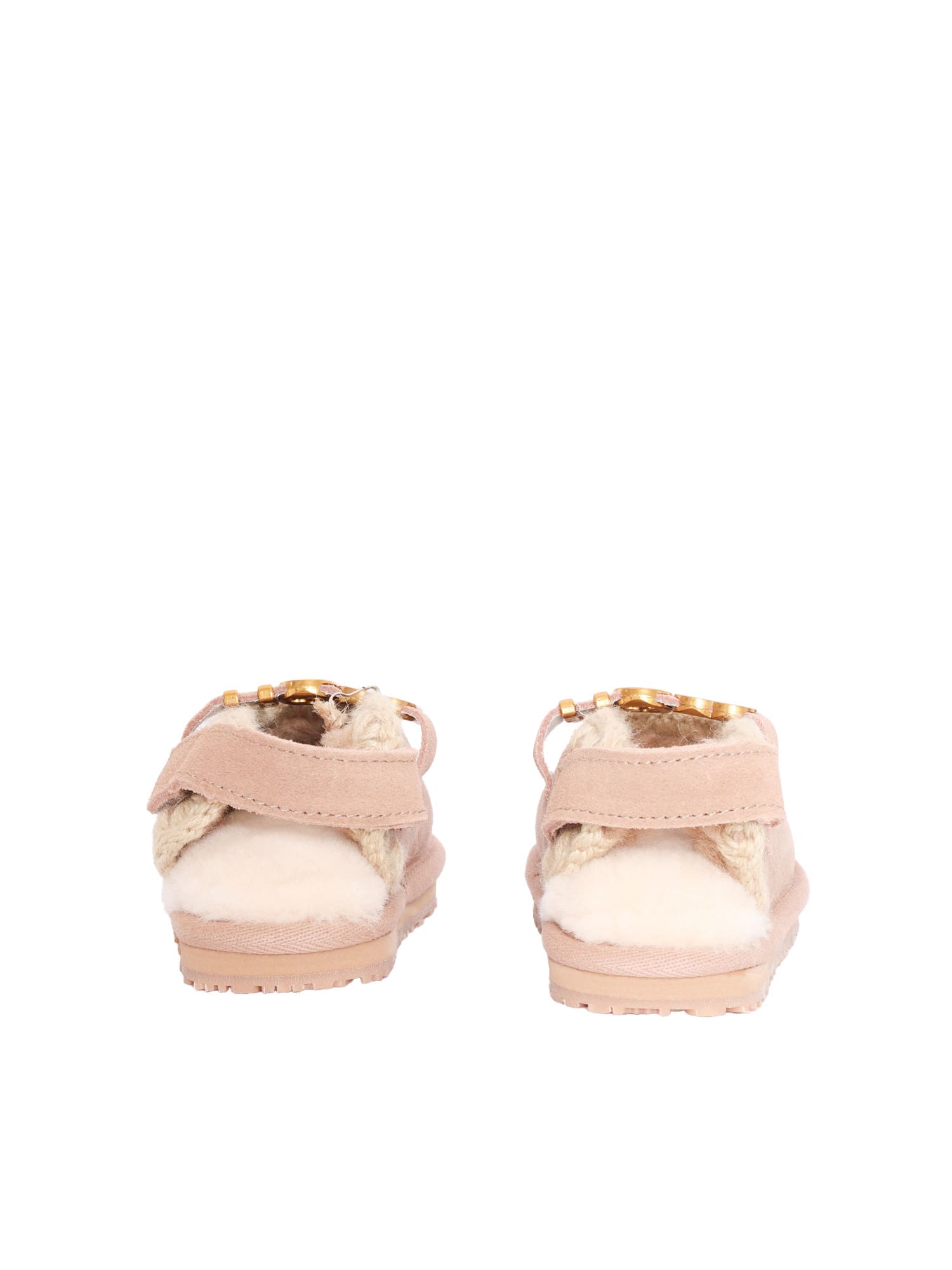 Mou Kids Mary Jane Slipper With Ba In Brown