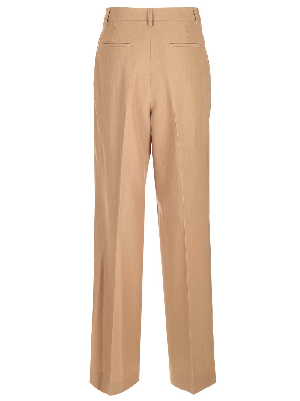 Burberry Wide-leg Tailored Trousers In Beige