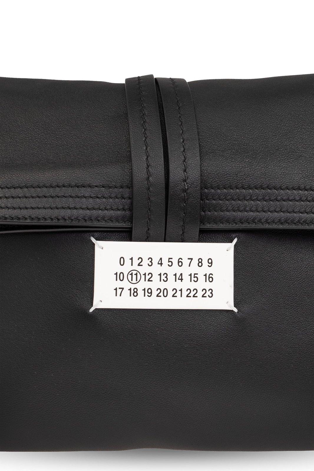 Shop Maison Margiela Roll-top Handbag In Black