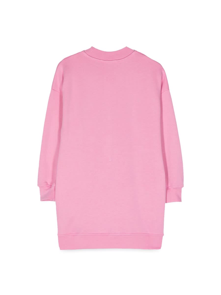 Msgm Sweatshirt Dress In Pink