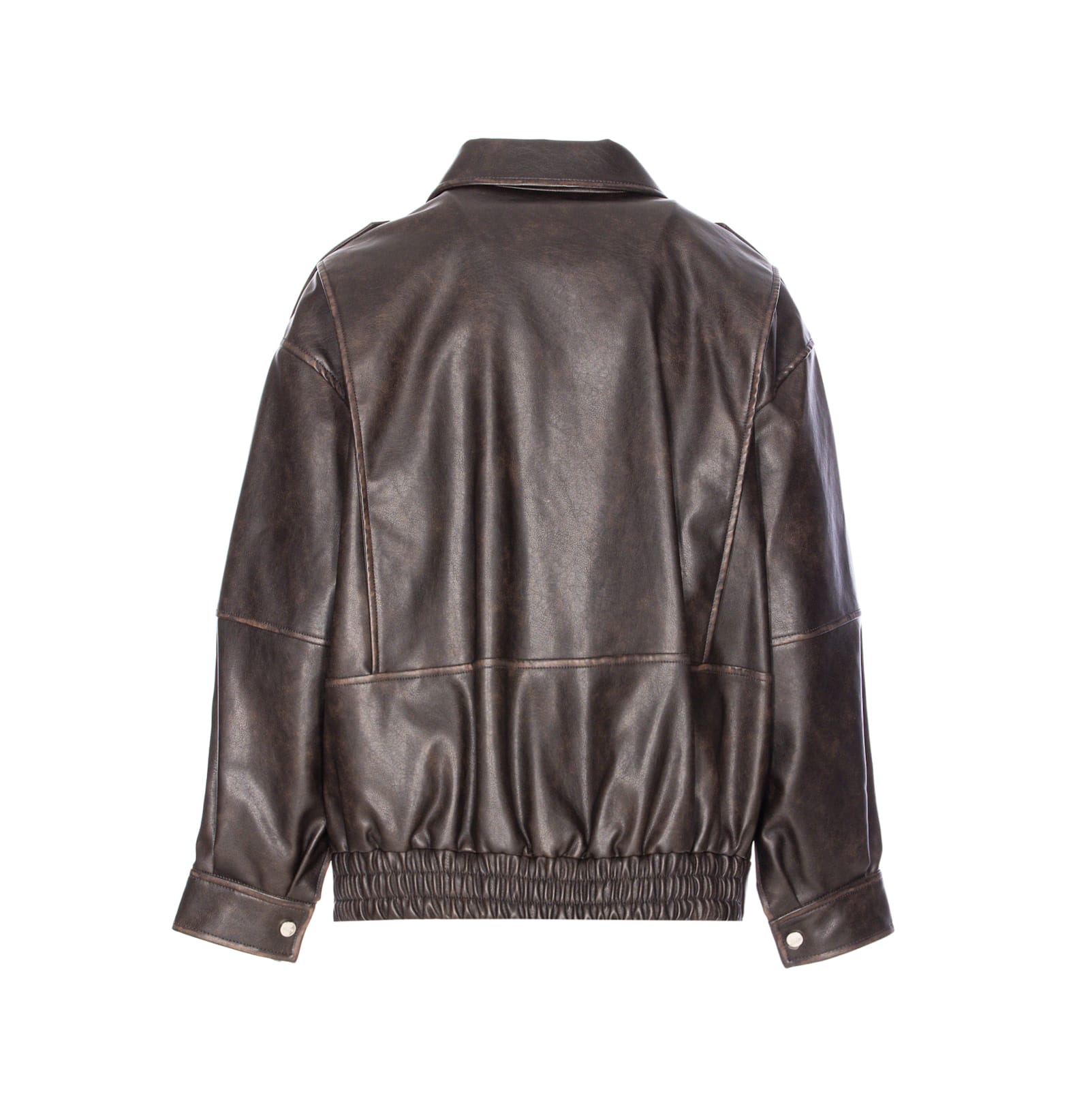 Liu •jo Flap-pocket Bomber Jacket In Brown