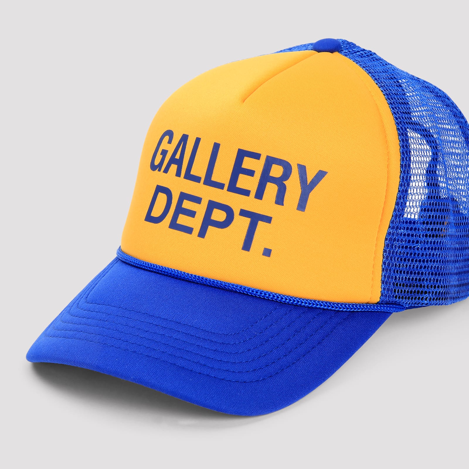 Shop Gallery Dept. Gd Logo Trucker Hat In Ylnv Yellow Navy