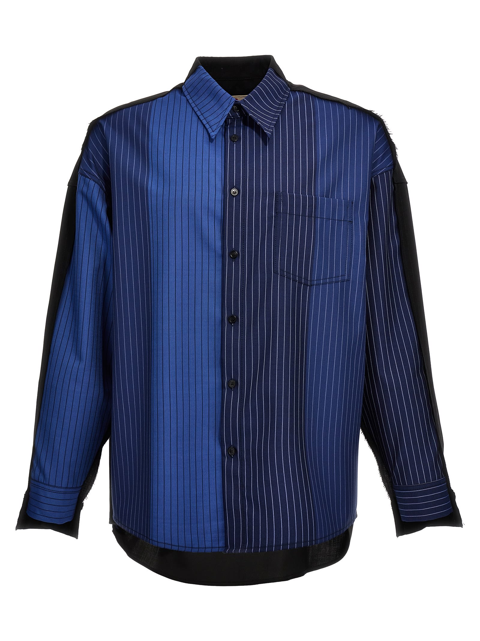 Shop Marni Striped Shirt In Blue
