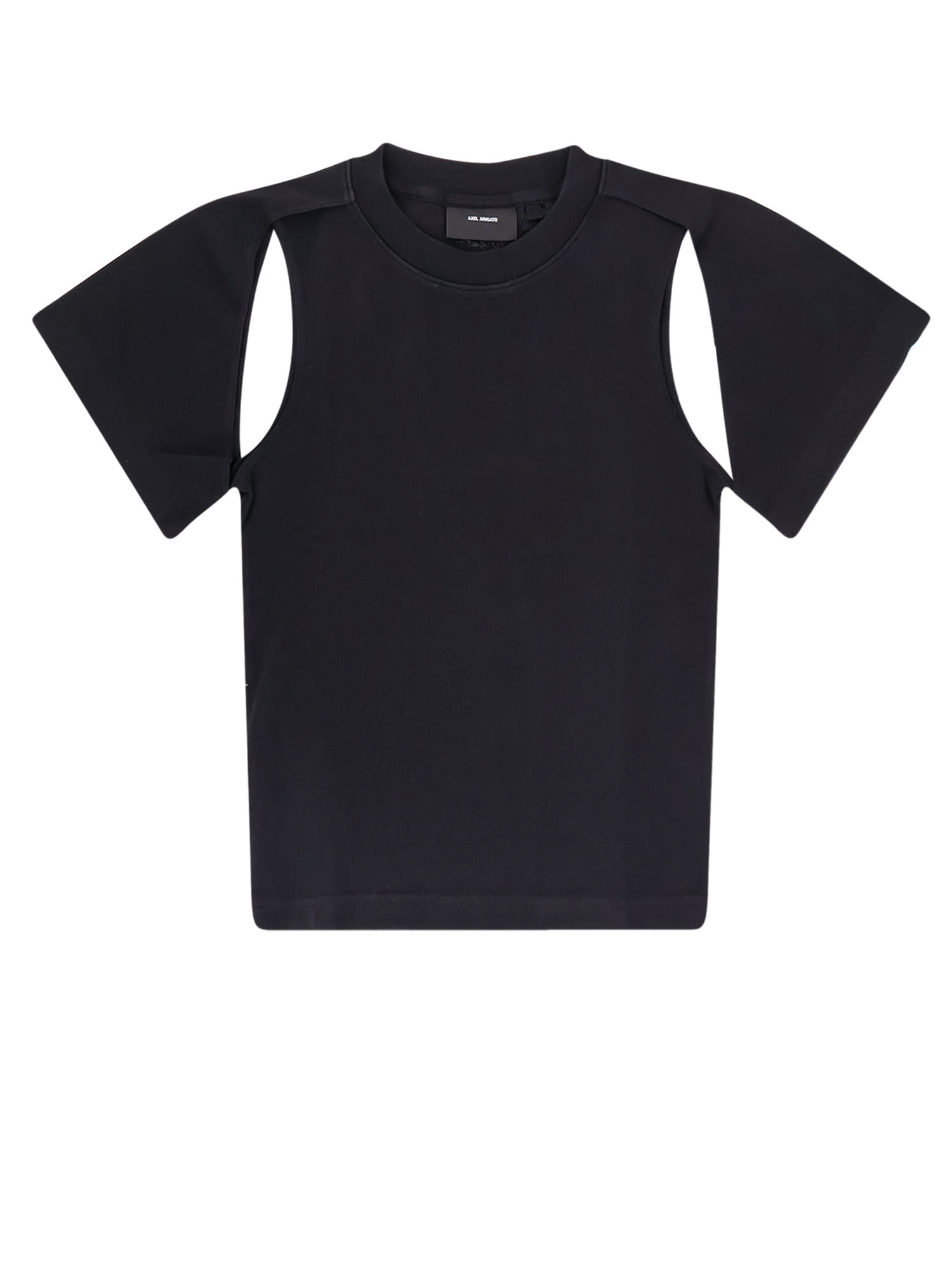 Axel Arigato Cotton T-shirt With Cut Out Details In Black