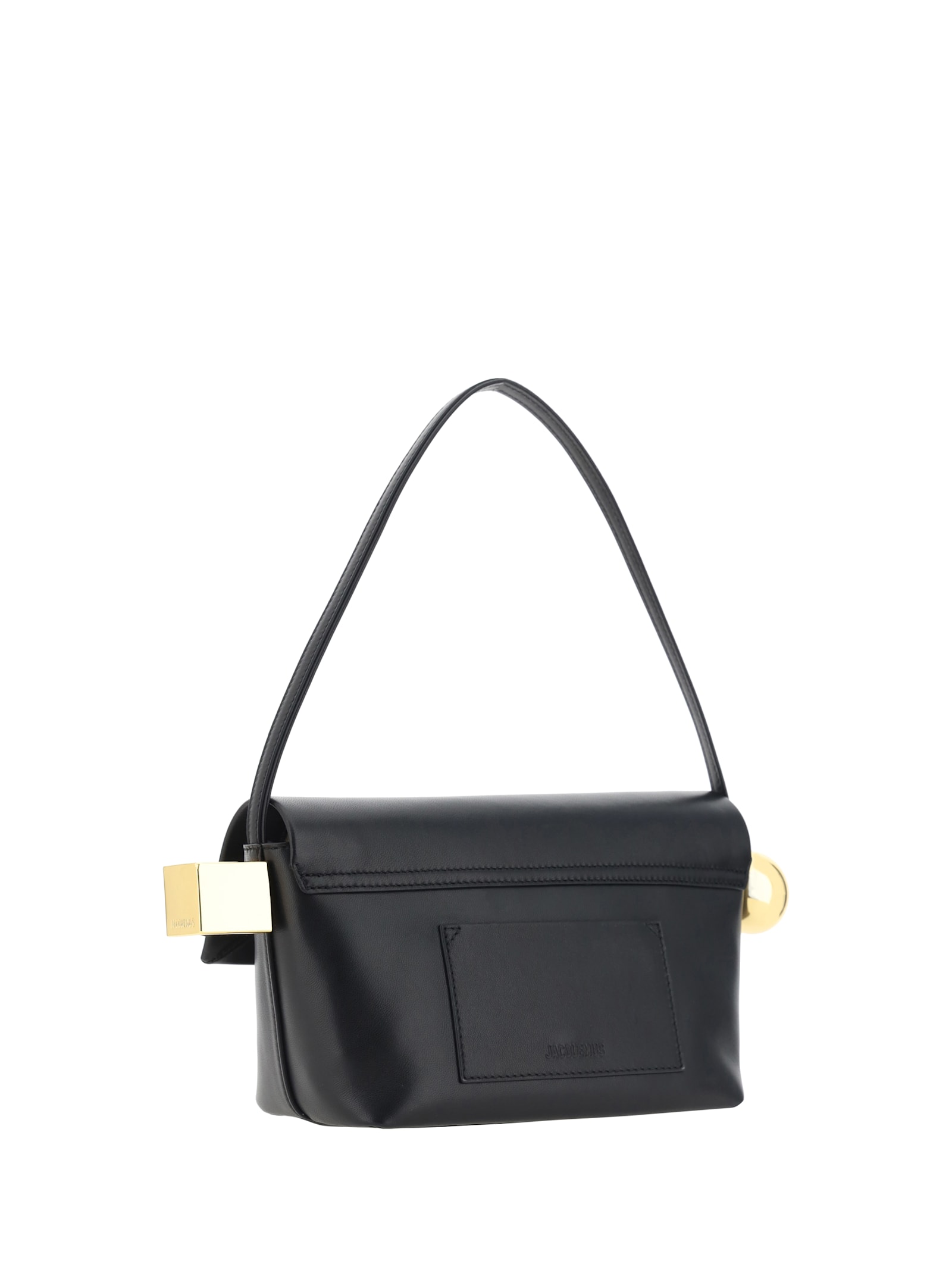 Shop Jacquemus Le Petit Bambola Shoulder Bag In 990 Black