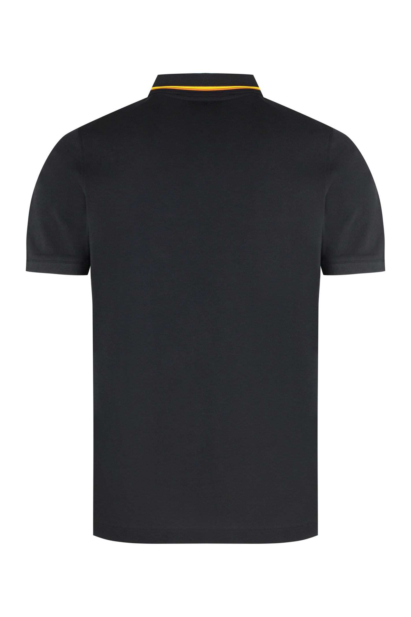 K-way K Way Jud Short Sleeved Cotton Polo Shirt In Black